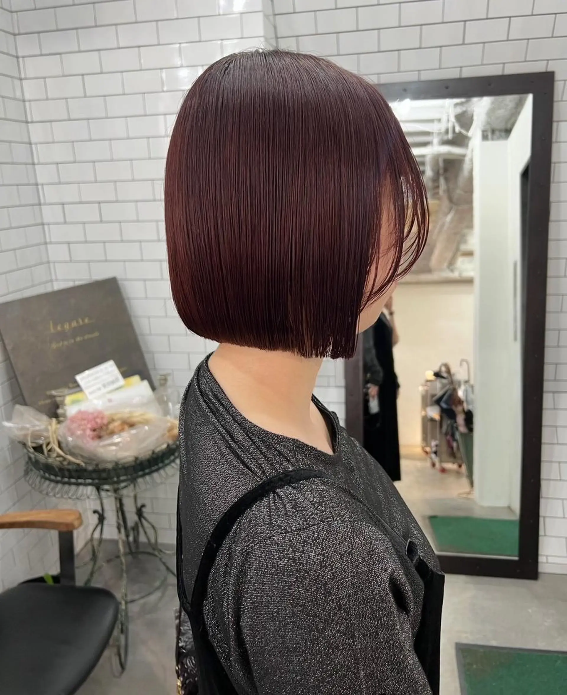 ショート カラー ボブ カラーモデル　広島市 legareリン🧸のヘアスタイル