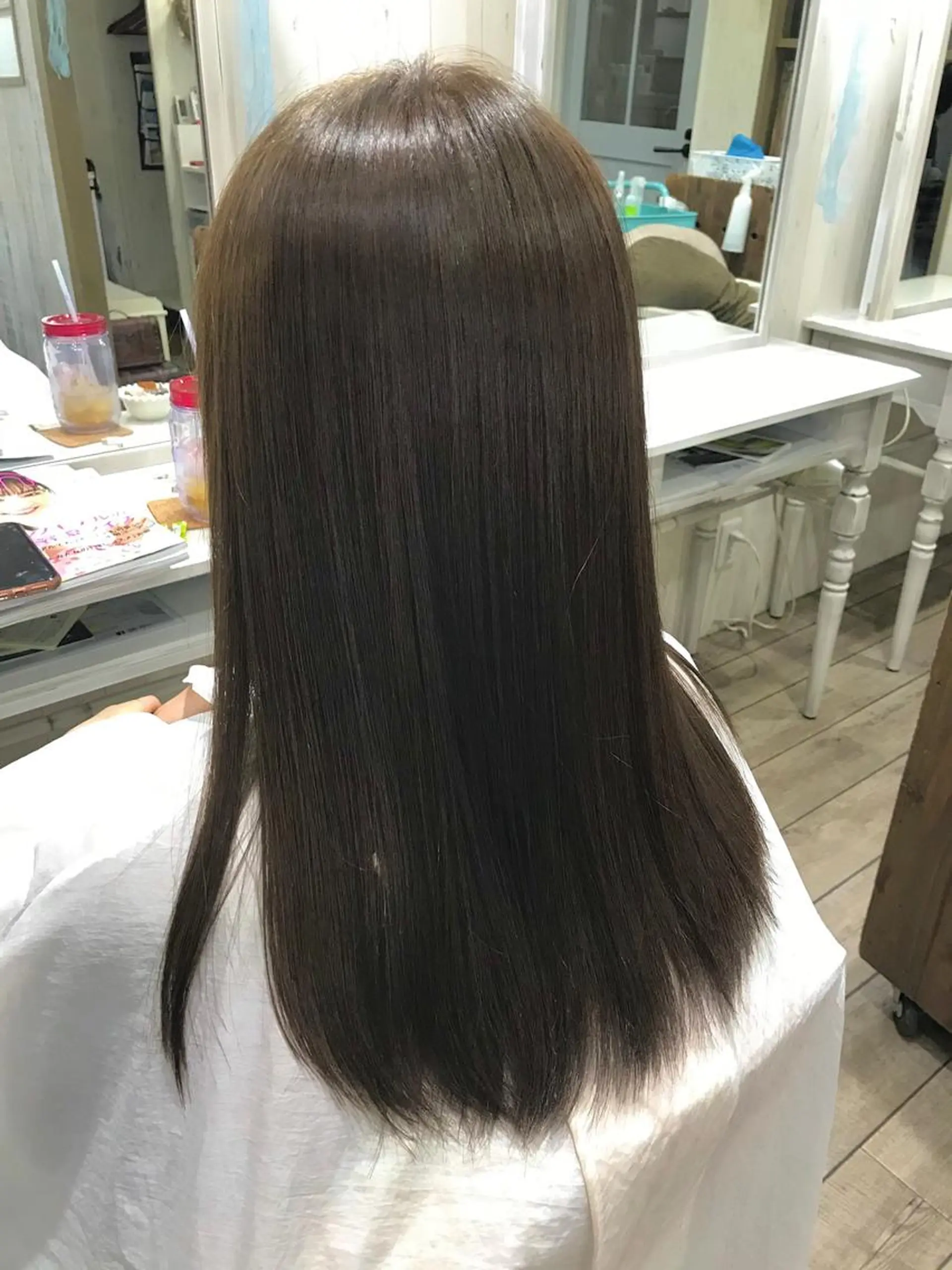 ロング アッシュ ネモトメイナ🌿‬ 今月末で退職しますのヘアスタイル