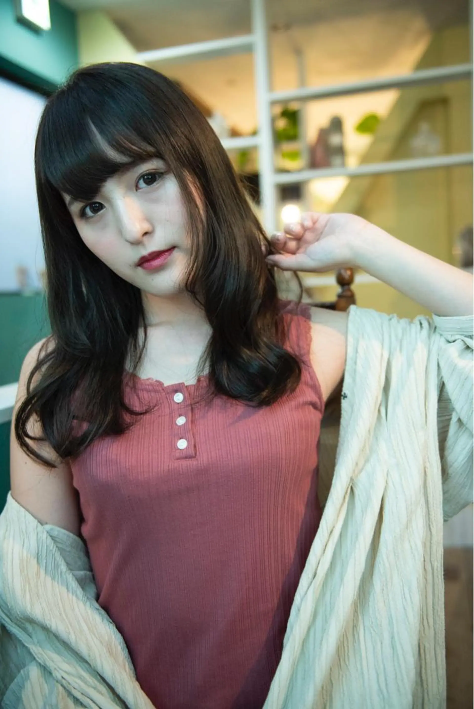 セミロング ヘアカラー トリートメント 木村 友則のヘアスタイル