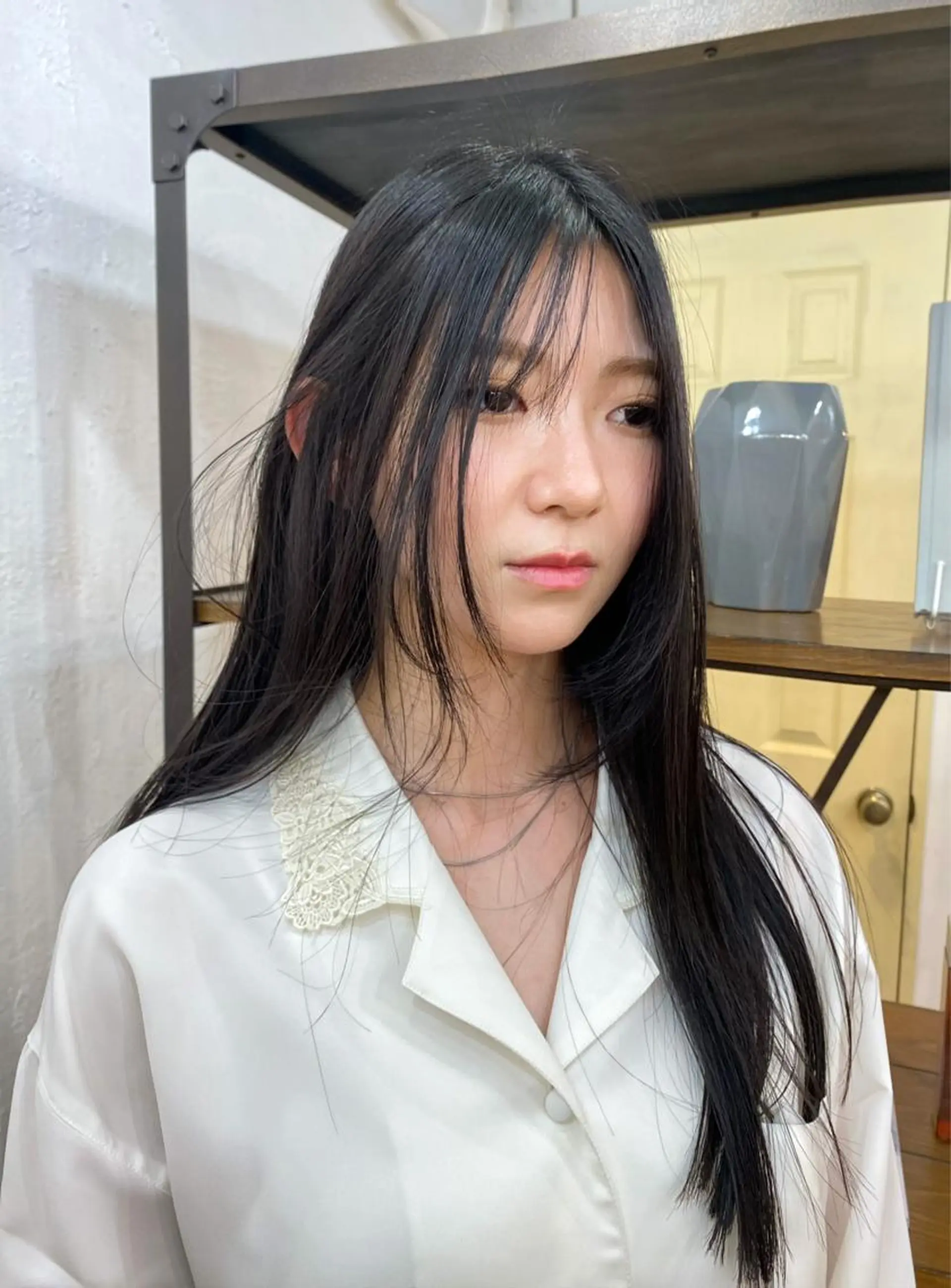 ロング カラー パーマ、髪質改善 菊地美月のヘアスタイル