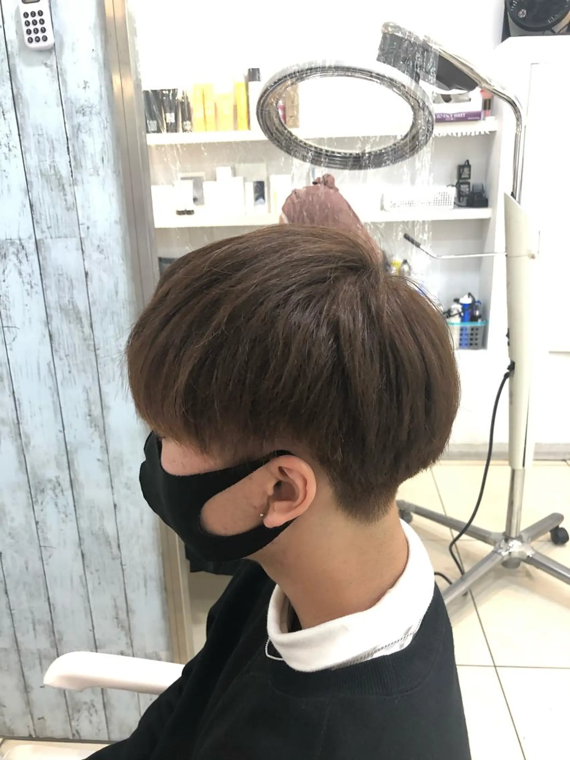 ショート カラー メンズ 髪質改善× 白髪ぼかし溝江のヘアスタイル