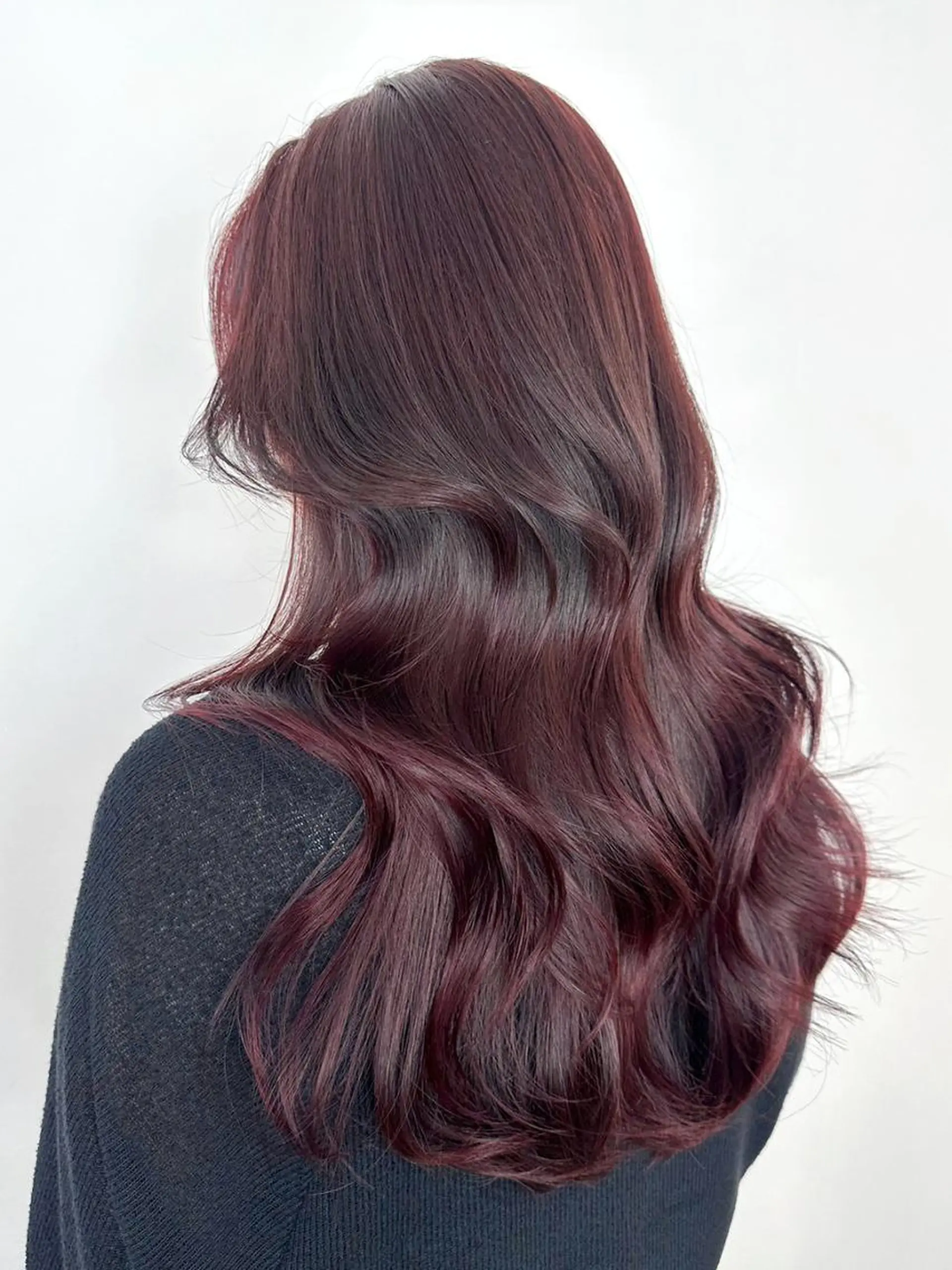 セミロング カラー レッドカラー カット ヘアカラー トリートメント ITbyALBUM 松戸のヘアスタイル