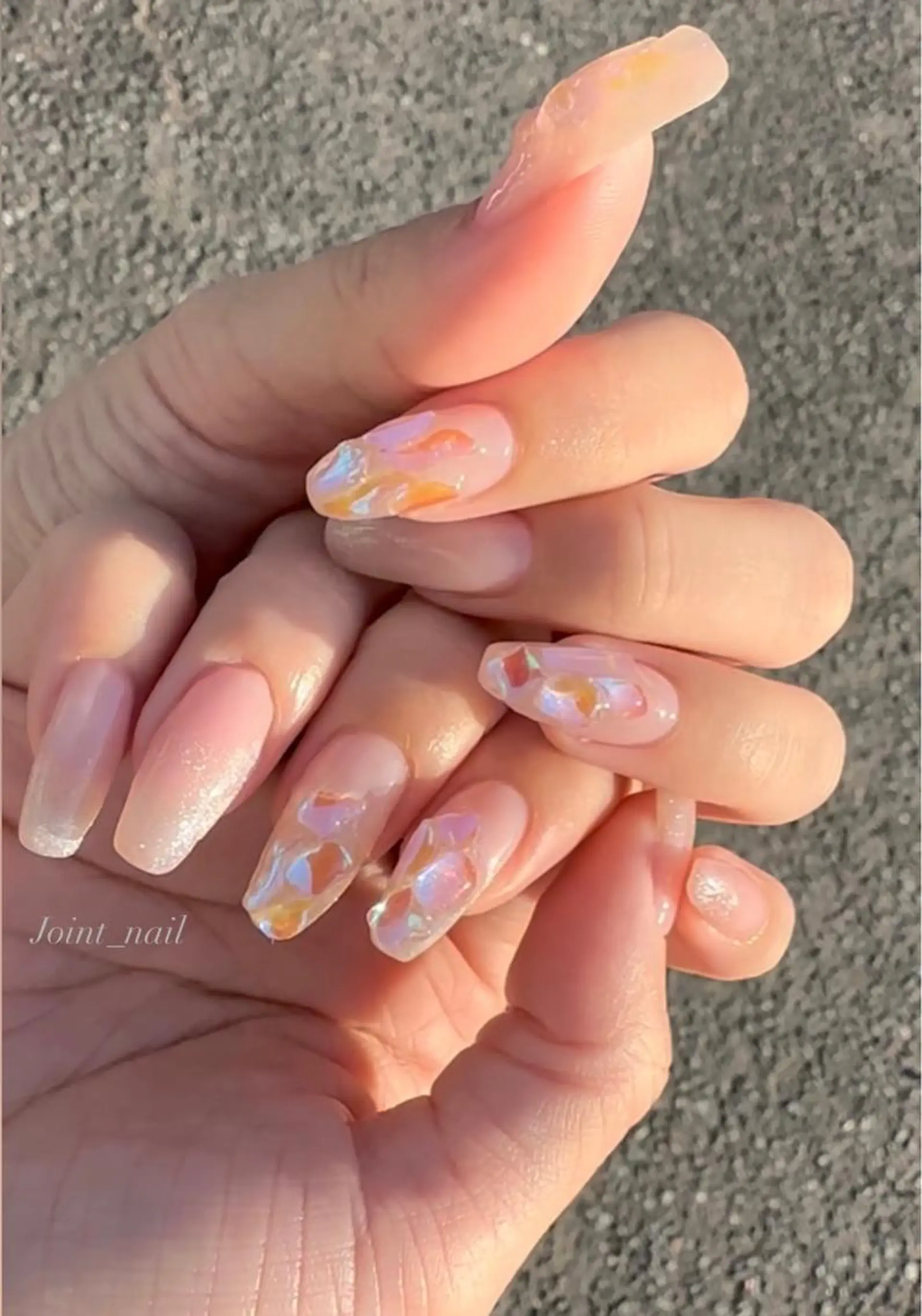 ネイル 氷ネイル・うるうるネイル ワンホンネイル ハンドネイル Joint_ nailのネイルデザイン