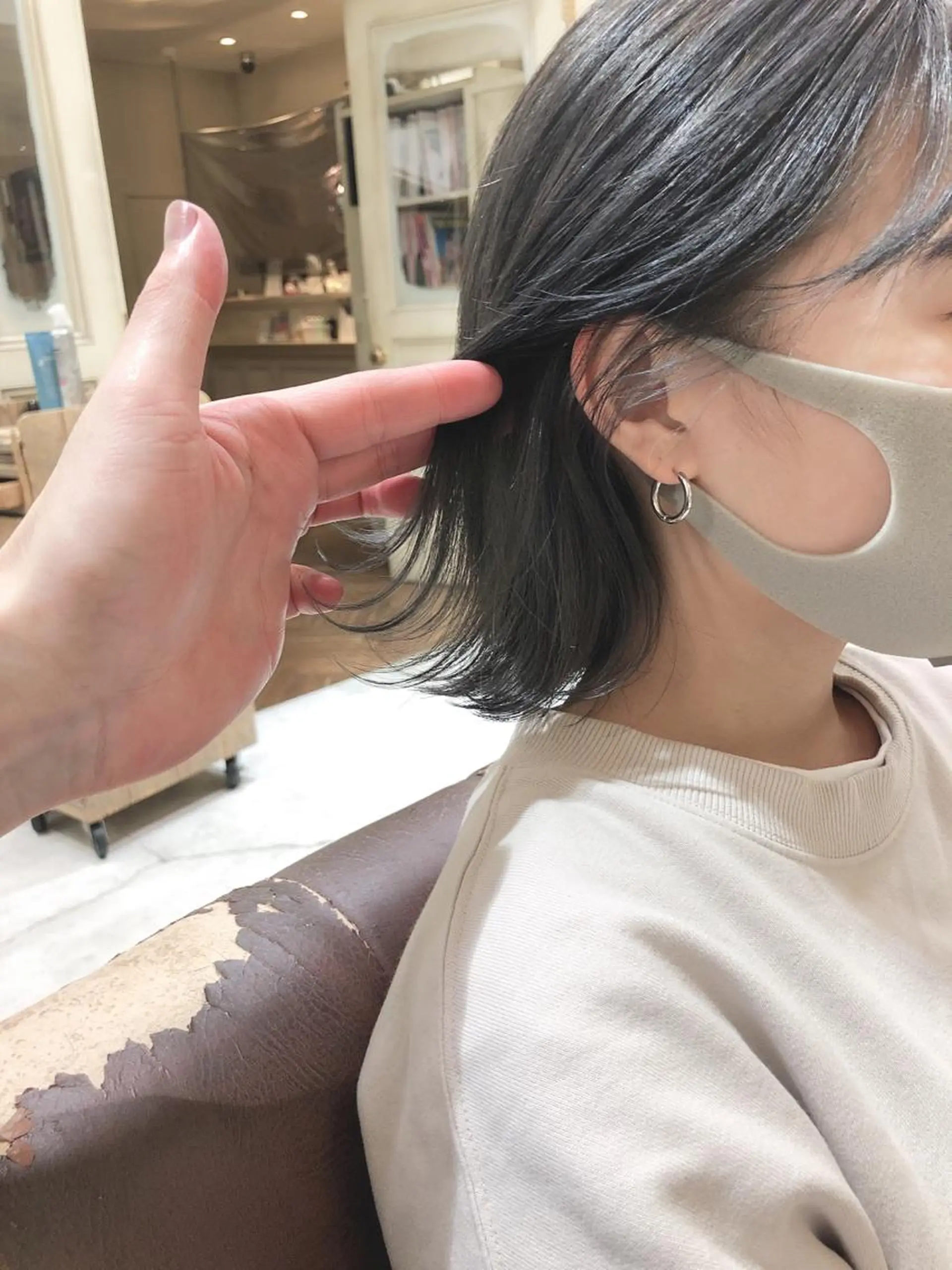 ミディアム カラー ボブ/パーマ 古家 佑真のヘアスタイル