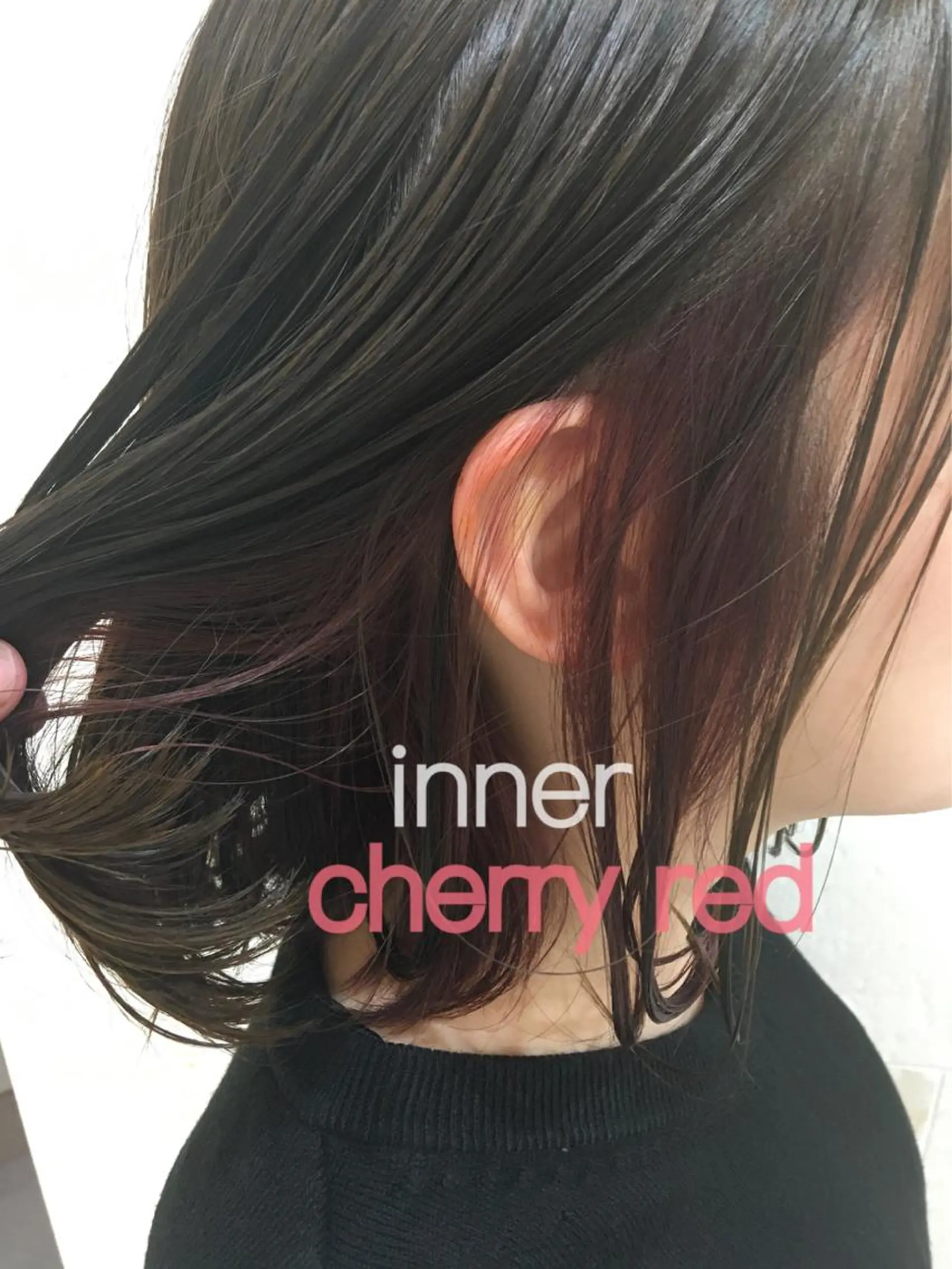 セミロング カラー インナーカラー レッドカラー ヘアカラー トリートメント 斉藤 貴也のヘアスタイル