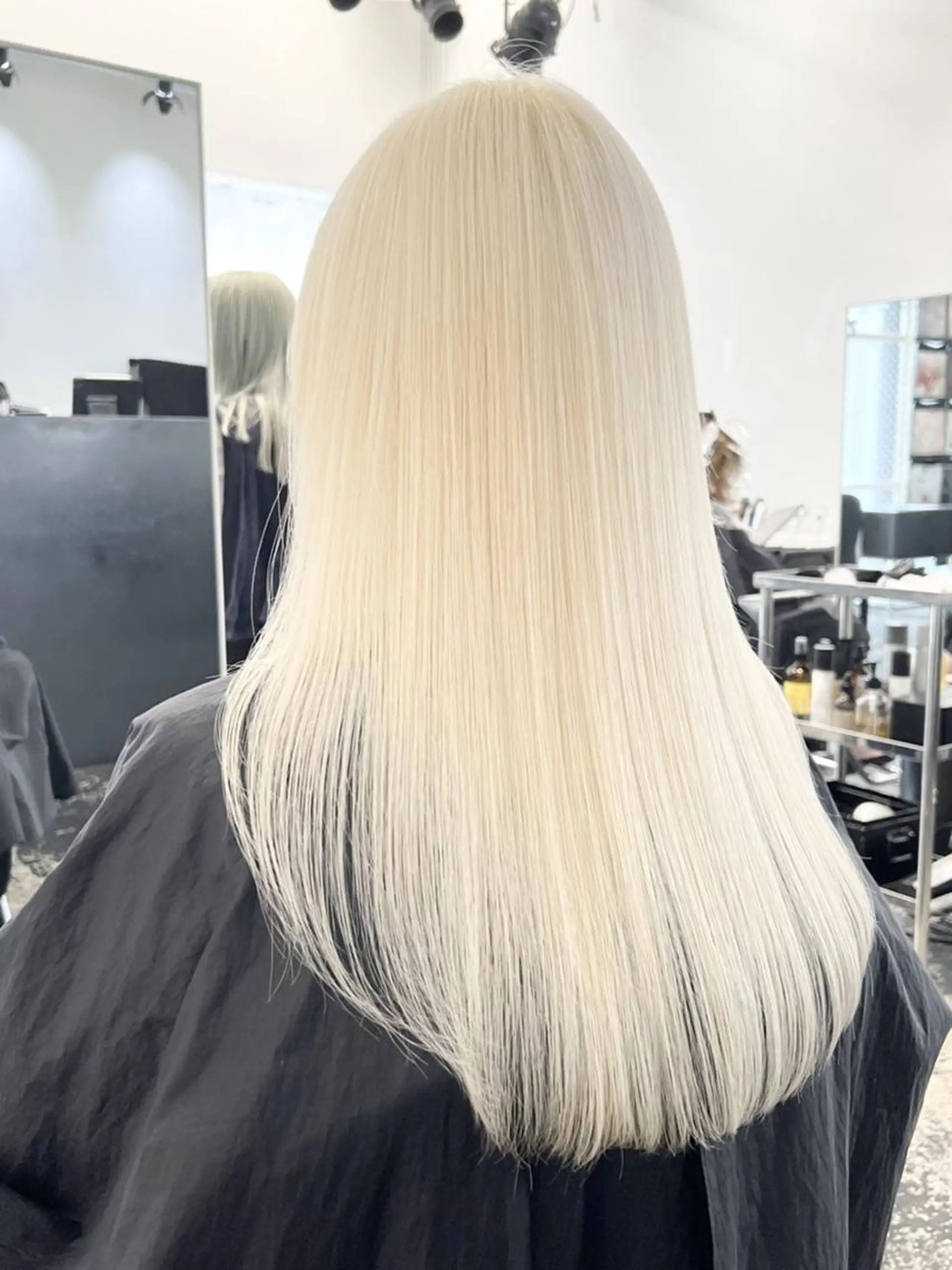 ロング ワンレンボブ ボブ 髪質改善 韓国風ヘア トリートメント ヘアカラー ダブルカラー/ -KOKO-本八幡のヘアスタイル