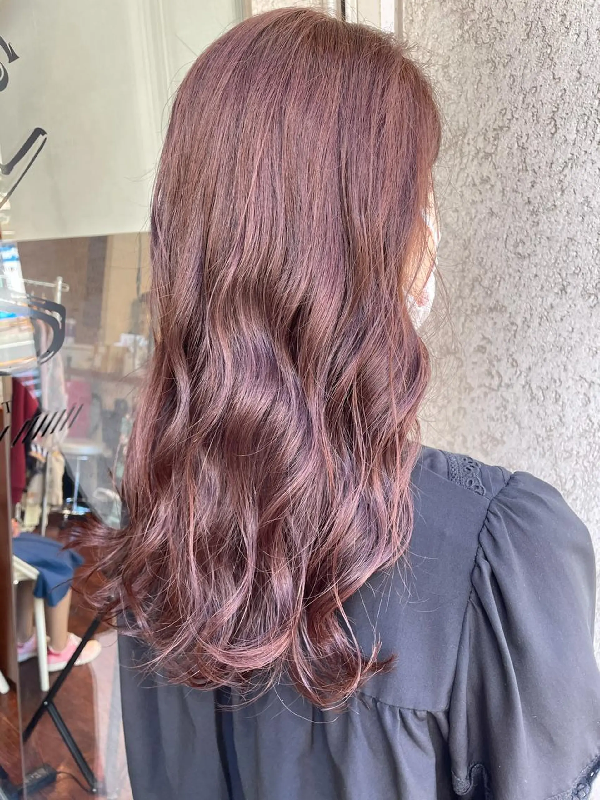 ロング カラー ブリーチ ブリーチなしカラー ピンクカラー ヘアカラー トリートメント CoCooN 店長 さのえみのヘアスタイル