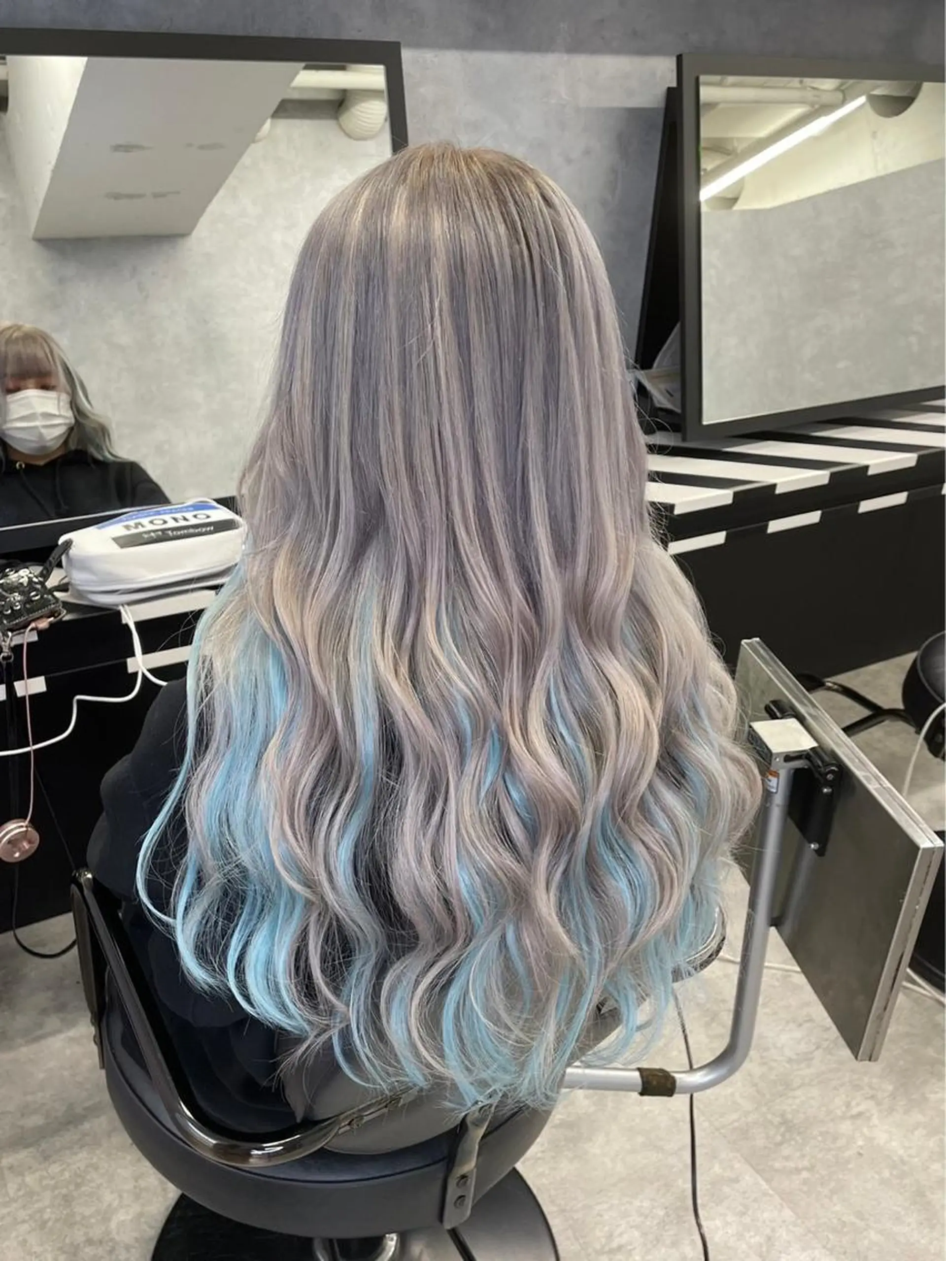 ミディアム カラー ヘアアレンジ メンズ メンズバレイヤージュ メンズブリーチ メンズハイトーン バレイヤージュ ブリーチ Cielro/ダブル カラー/西田咲希のヘアスタイル