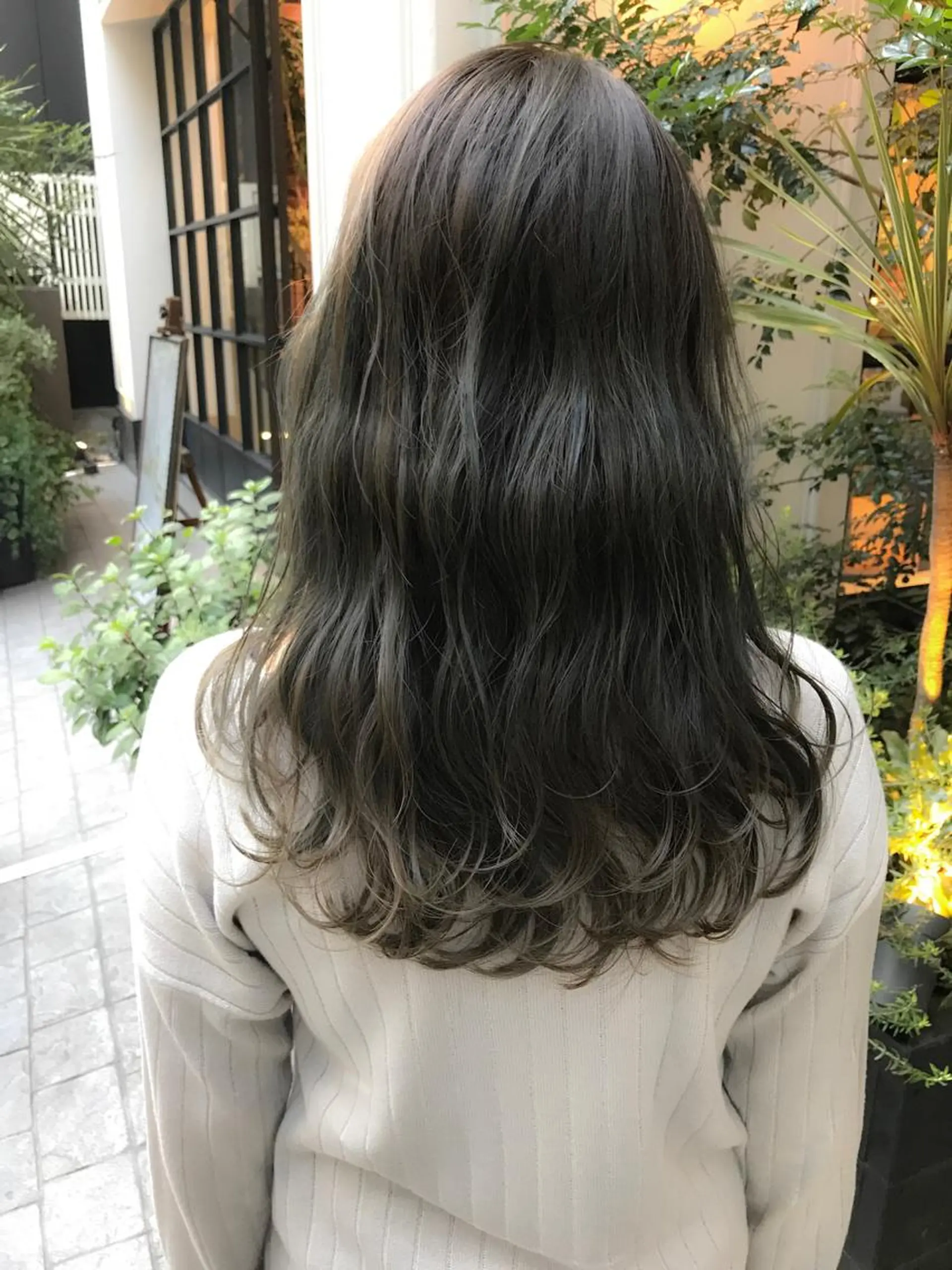 セミロング ハイライト ヘアカラー トリートメント LOMA🇰🇷 銀座クボタのヘアスタイル