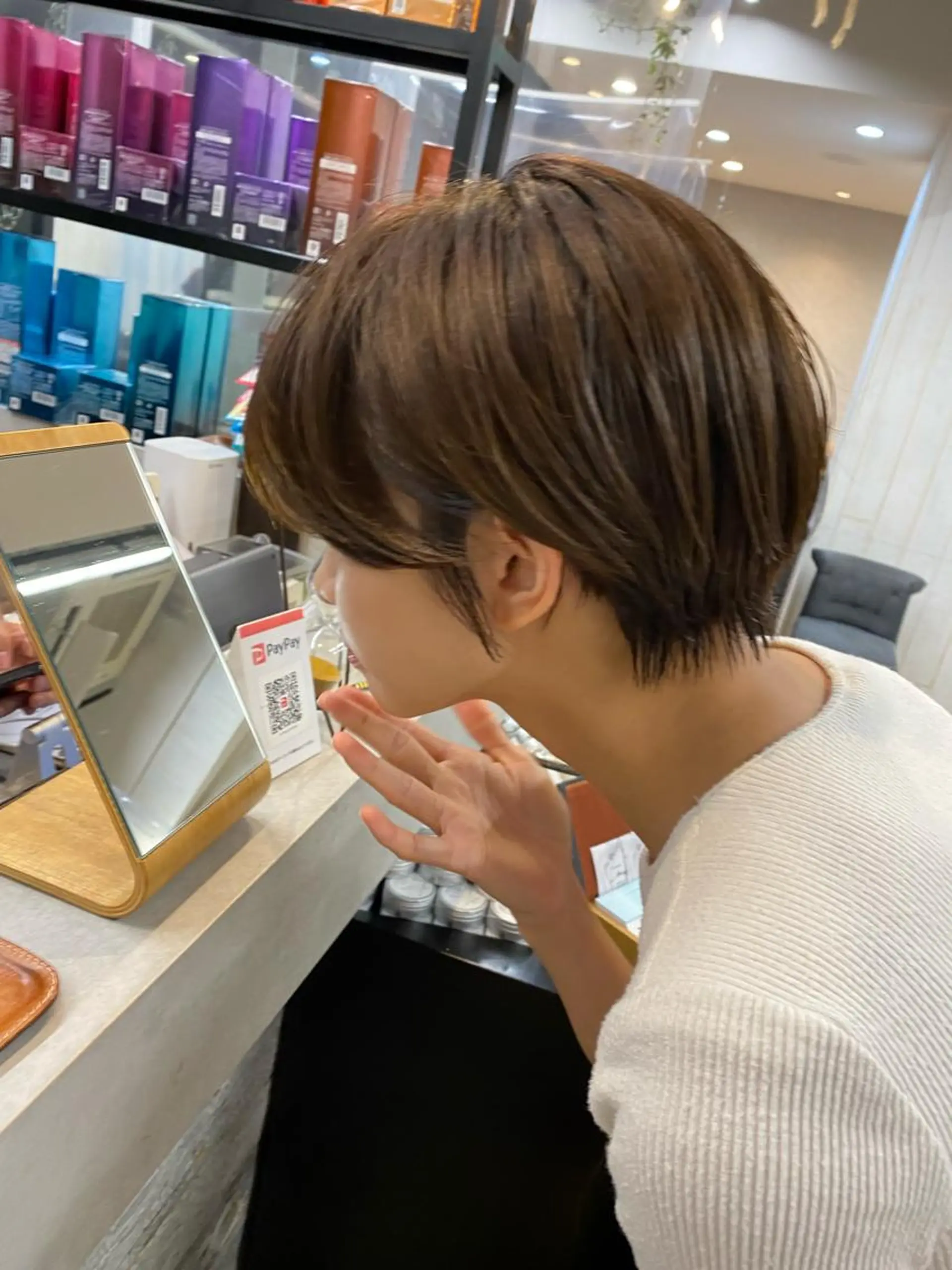 ショート カラー パーマ ✨艶髪✨ 奈須晴香のヘアスタイル