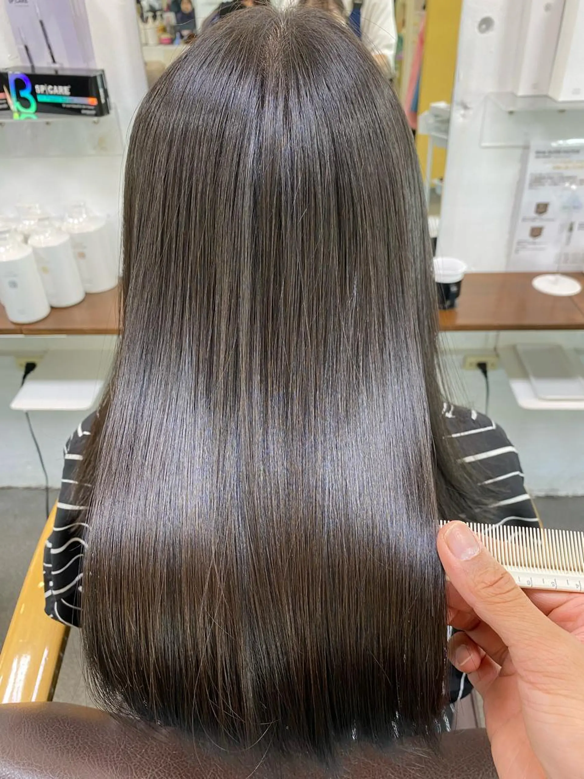 ロング パーマ 縮毛矯正 縮毛矯正 【髪質改善】に特化 オリーブオイルクラブのヘアスタイル