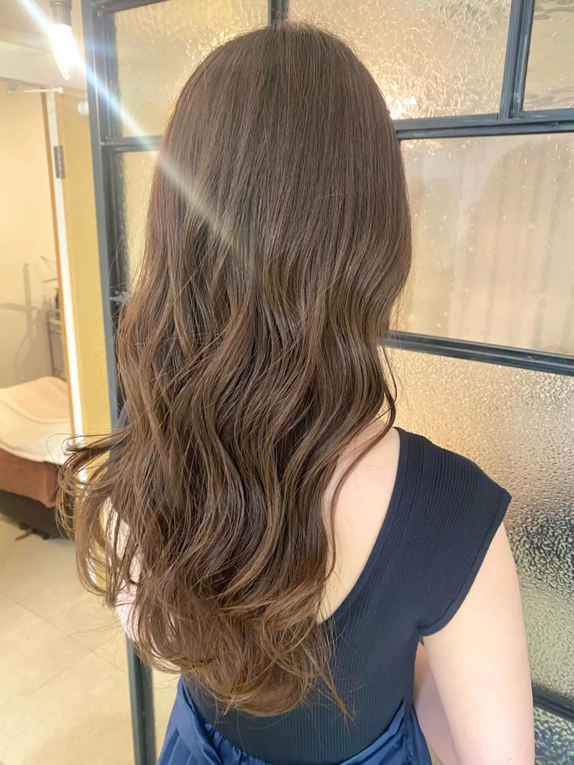 ロング カラー カット ヘアカラー トリートメント 安永 涼のヘアスタイル