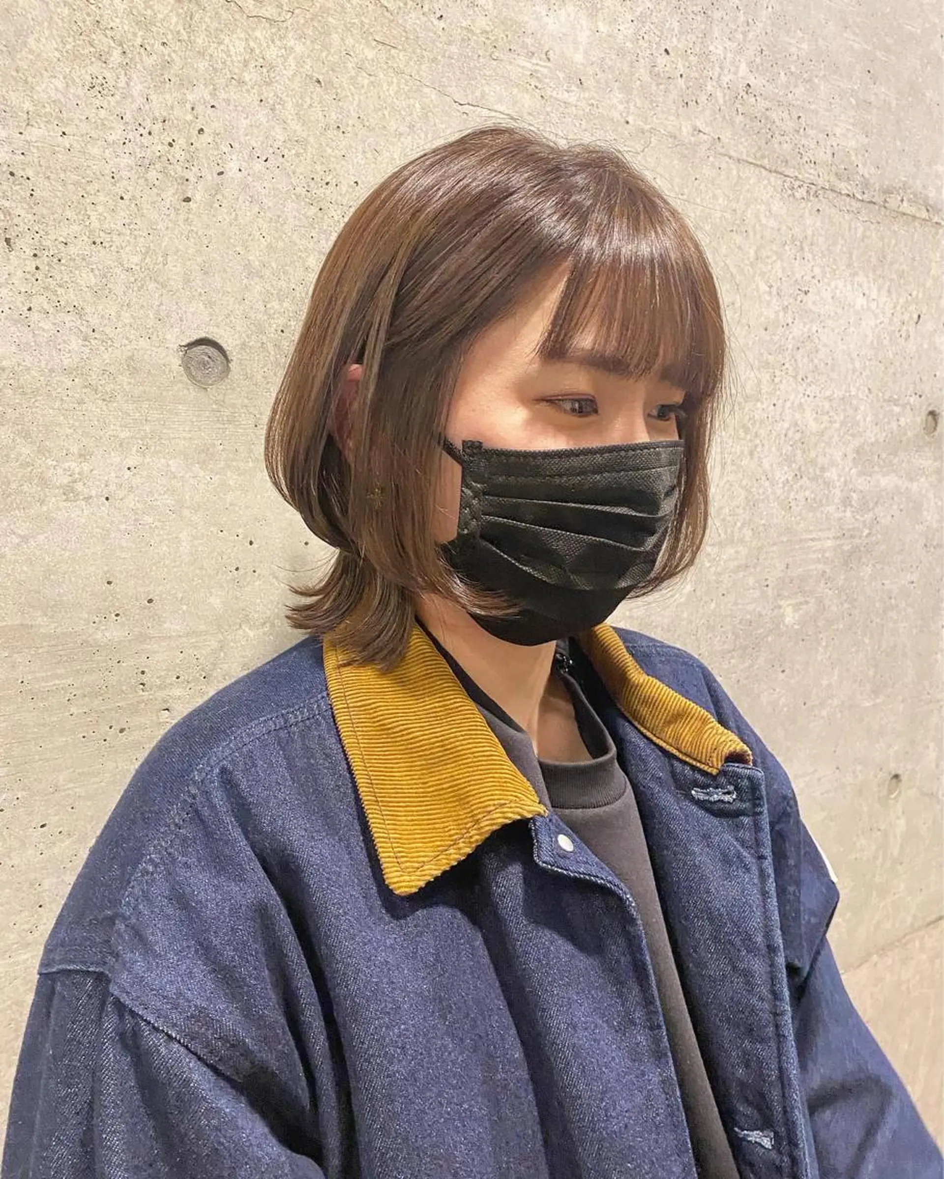 ミディアム カラー 後藤紗英/髪質改善 /オリーブベージュのヘアスタイル