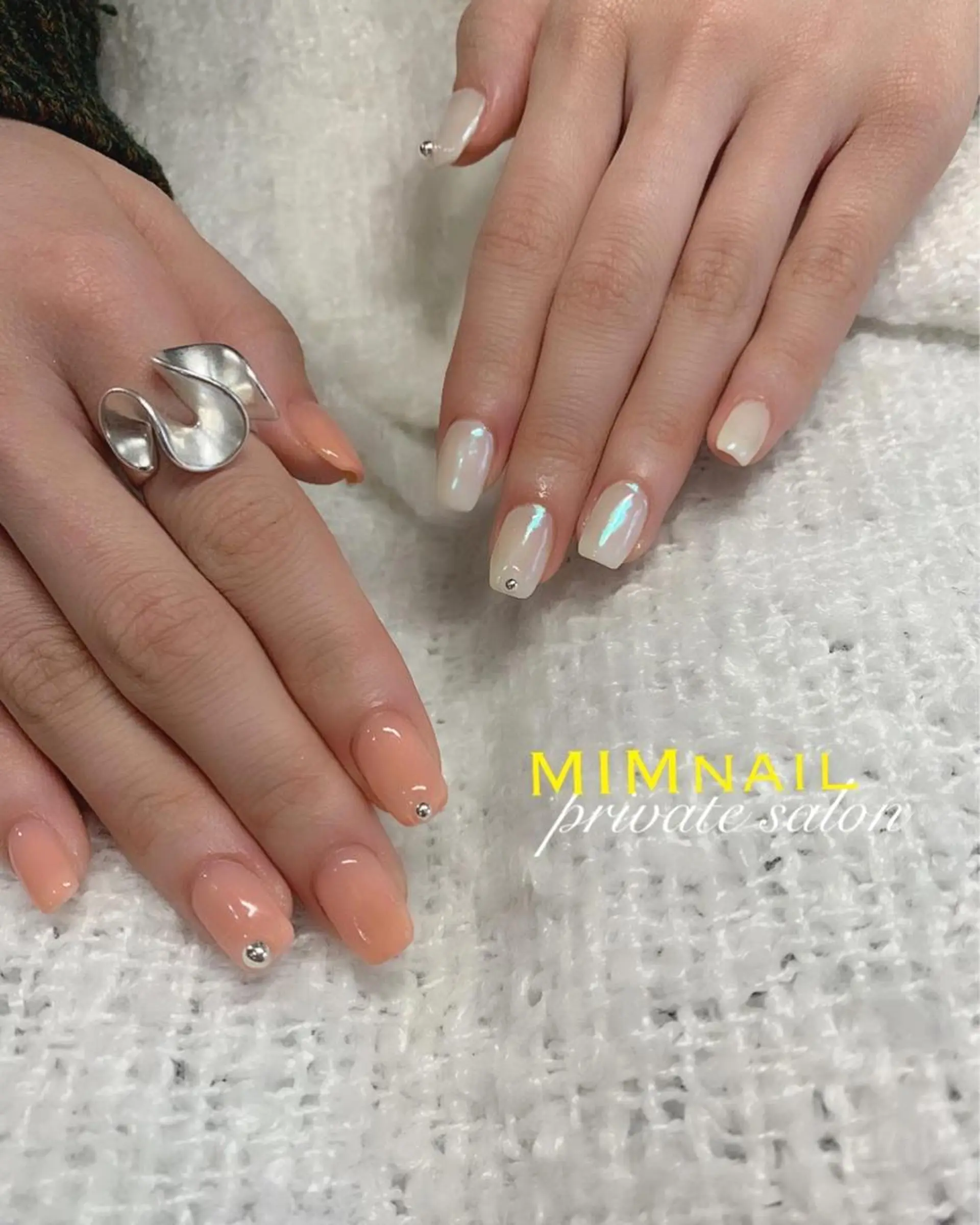 ネイル オーロラネイル ジェルネイル ミラーネイル スカルプネイル ハンドネイル *･*MIMnail 1号店･*:･*のネイルデザイン
