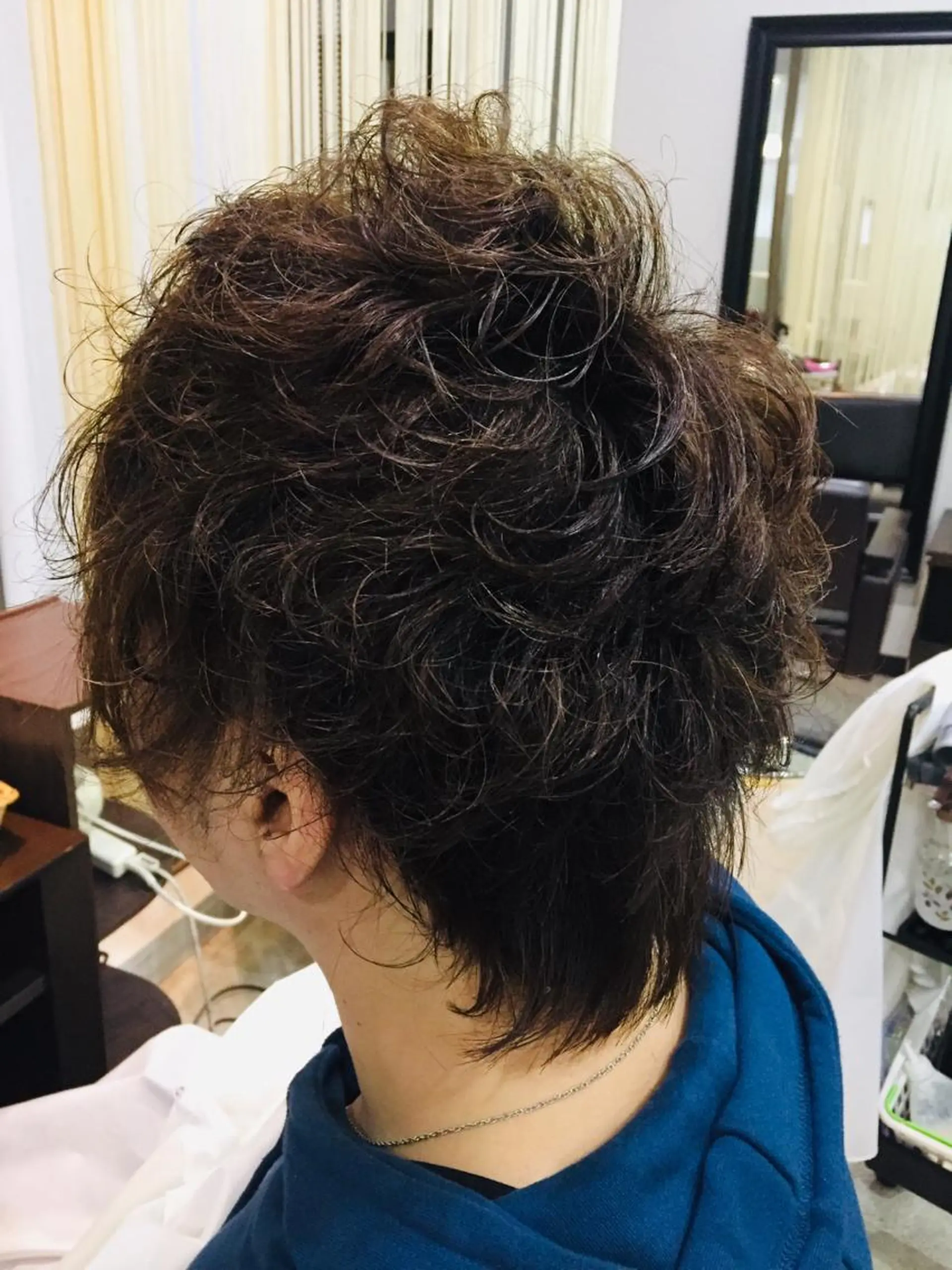 ショート カラー パーマ メンズ 阿久津 泰幸のヘアスタイル