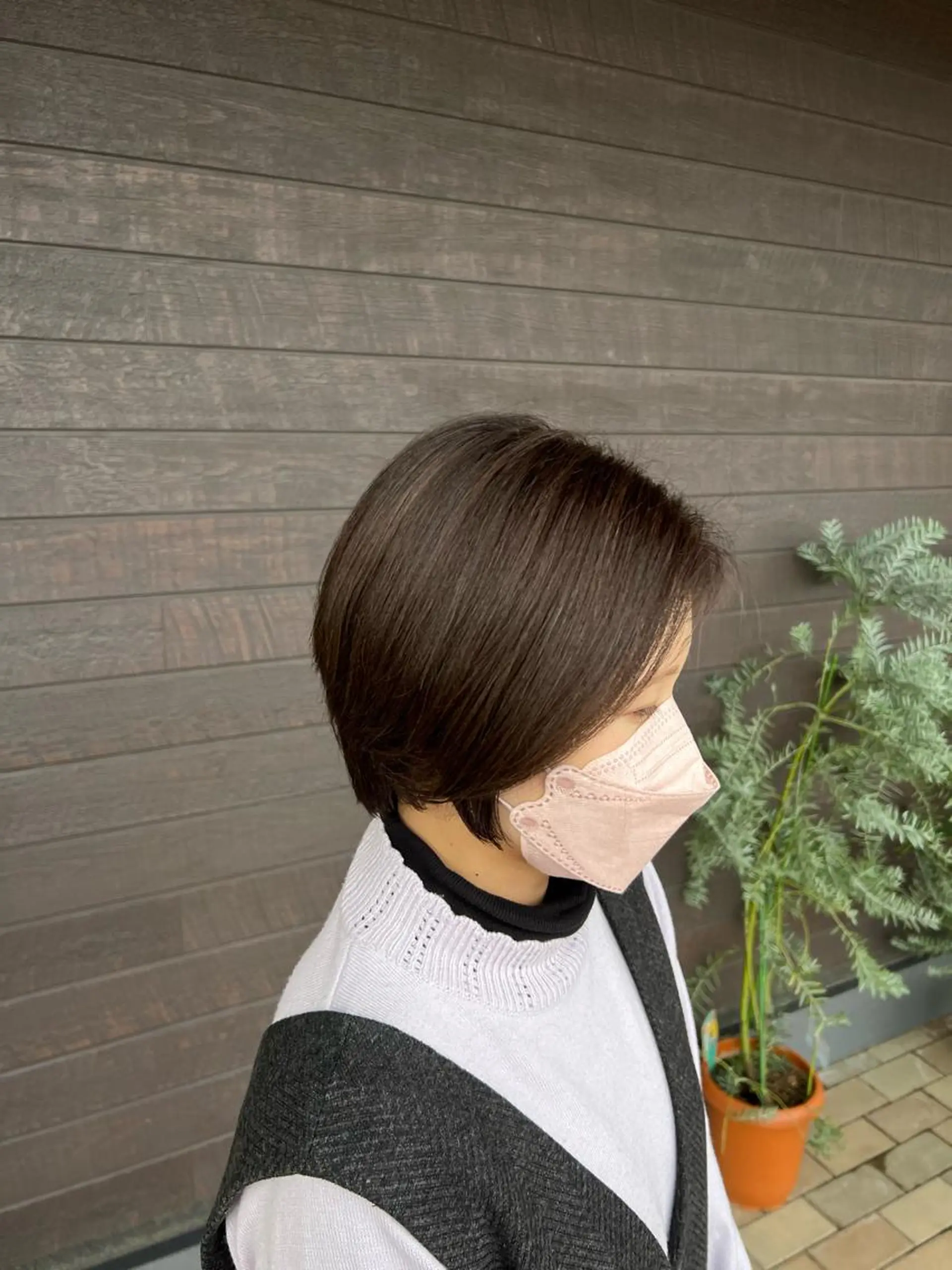 ショート カラー ヘアカラー 太白区/白髪ぼかし ハイライト/千葉達人のヘアスタイル