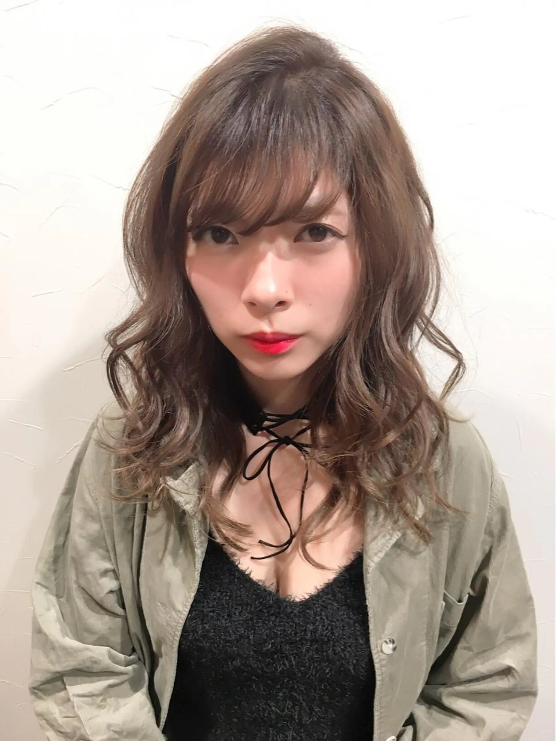ミディアム セミロング カラー パーマ 柔らか垢抜けｶﾗｰと ｶｯﾄ🫧ASUKAのヘアスタイル