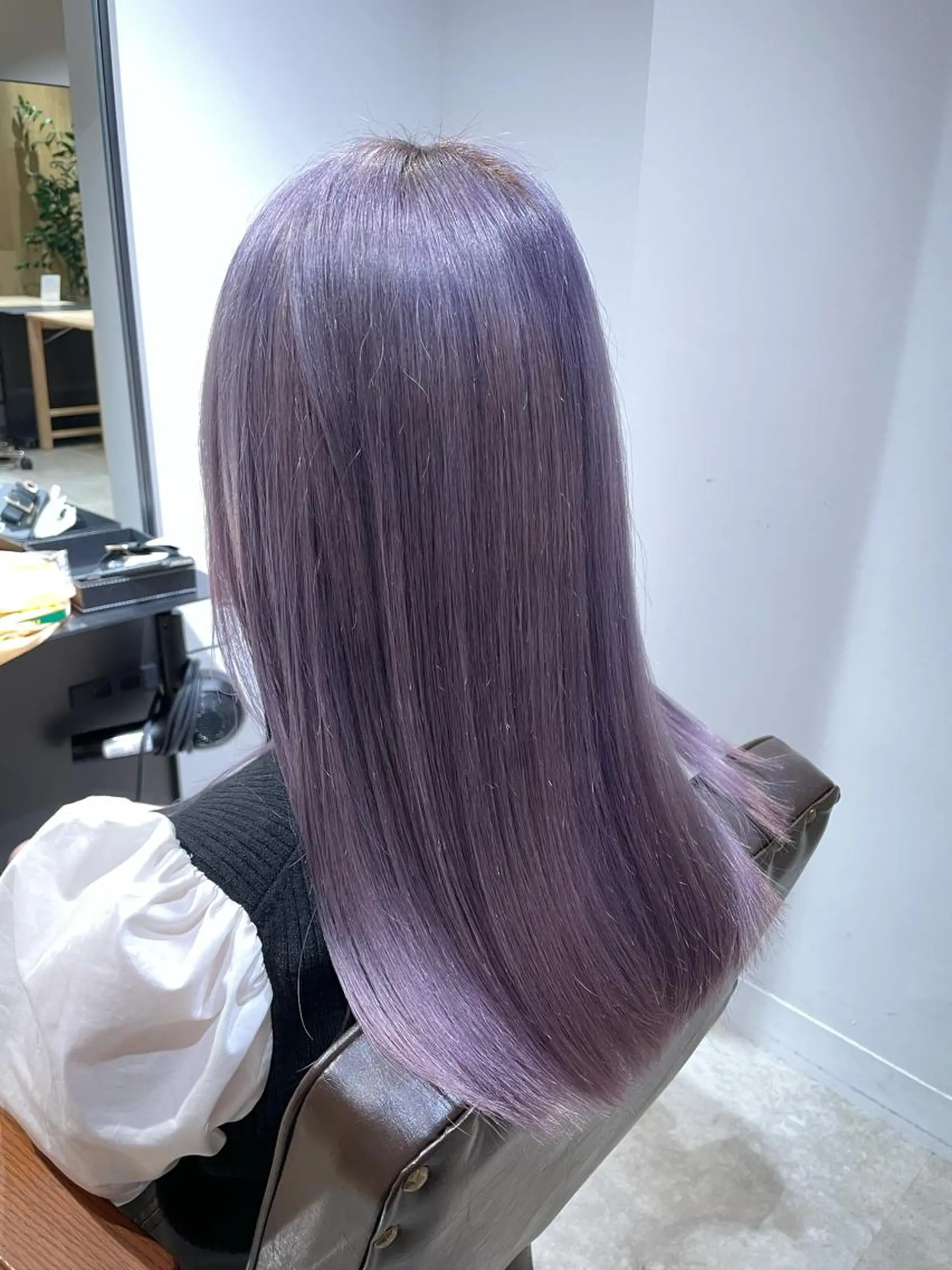 セミロング カラー ヘアカラー トリートメント レイヤー/ハッシュ 渋谷/サッタのヘアスタイル