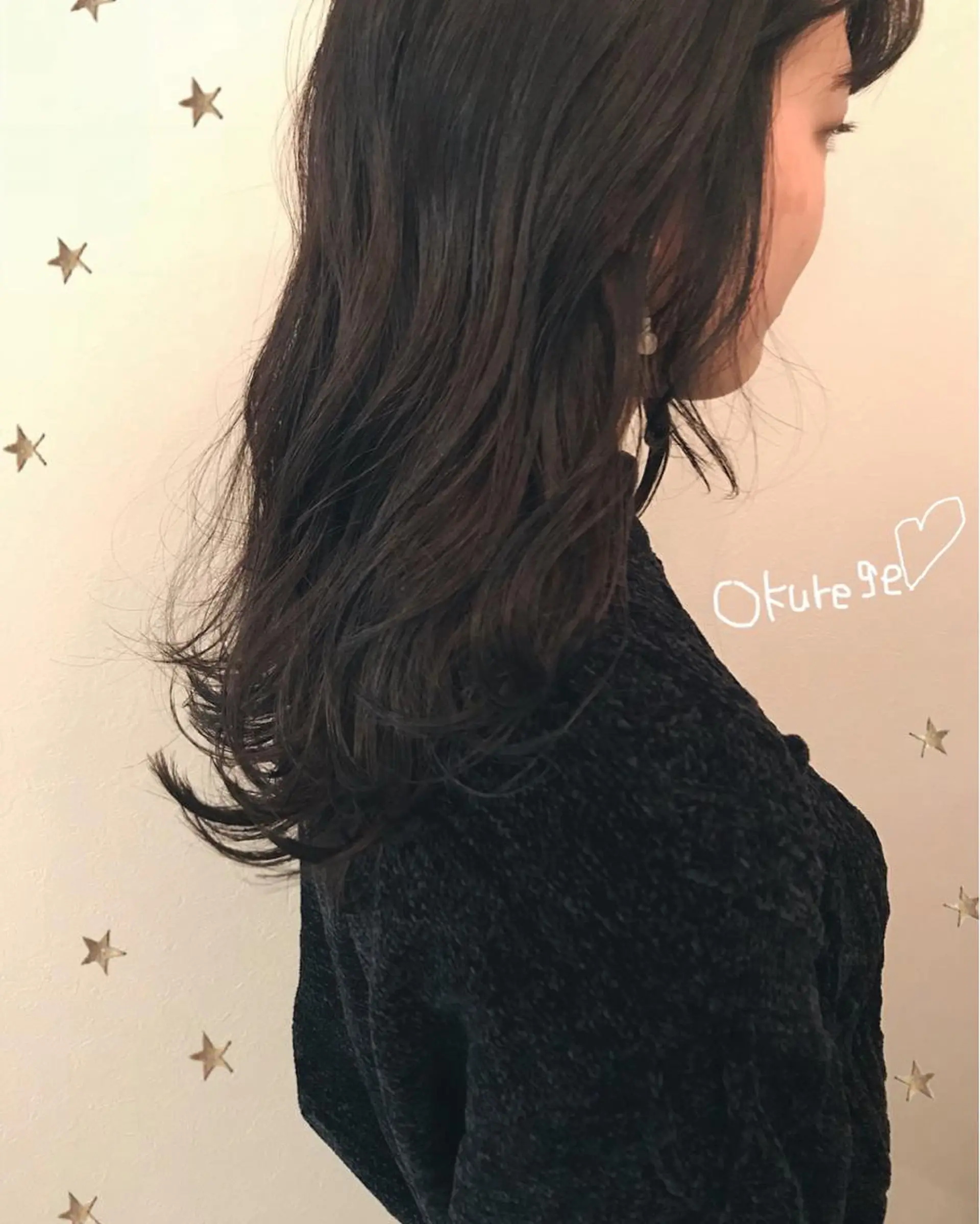 セミロング おくれ毛 市川 千夏のヘアスタイル