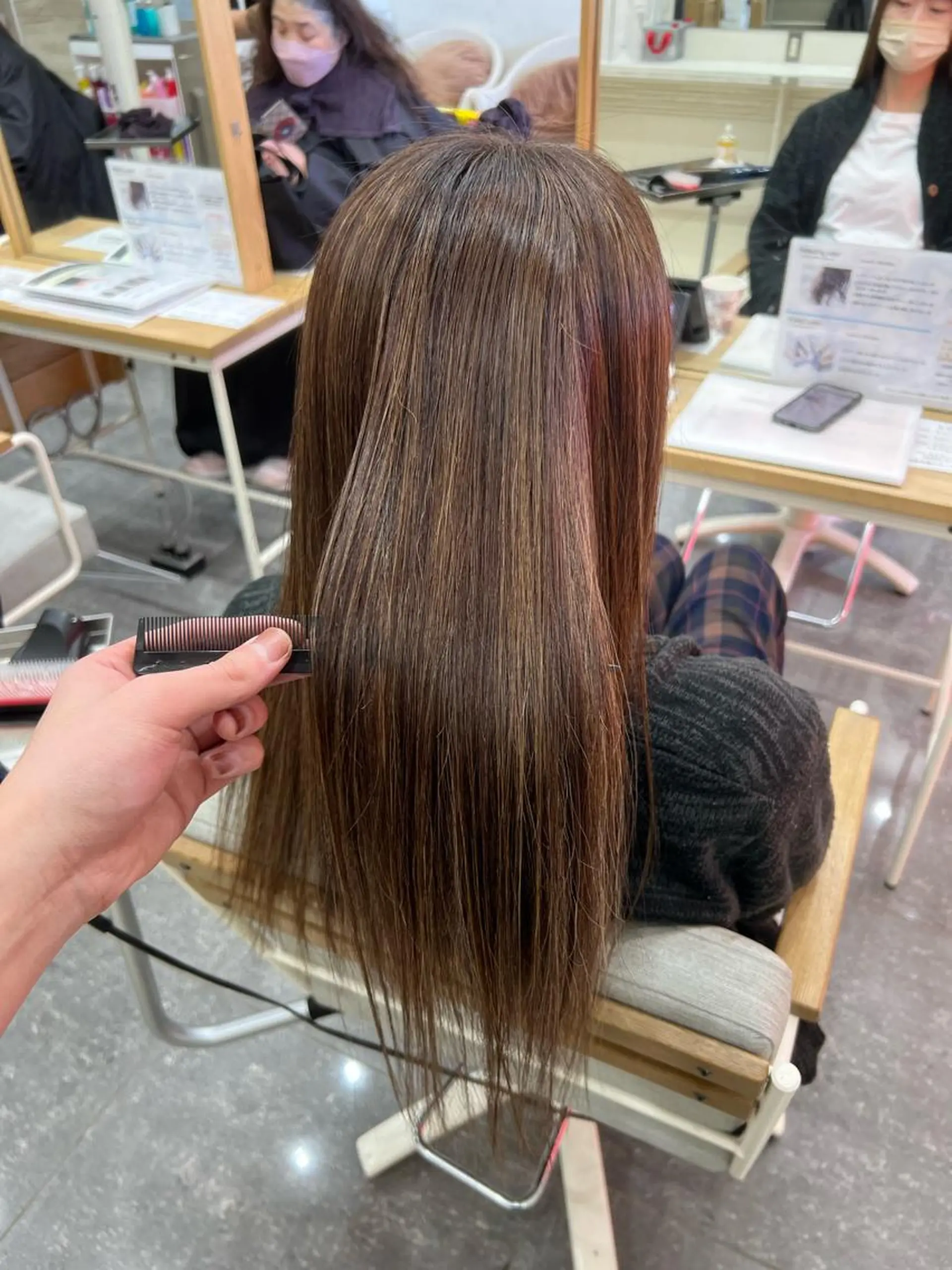 ロング カラー トリートメント 太白区/白髪ぼかし ハイライト/千葉達人のヘアスタイル