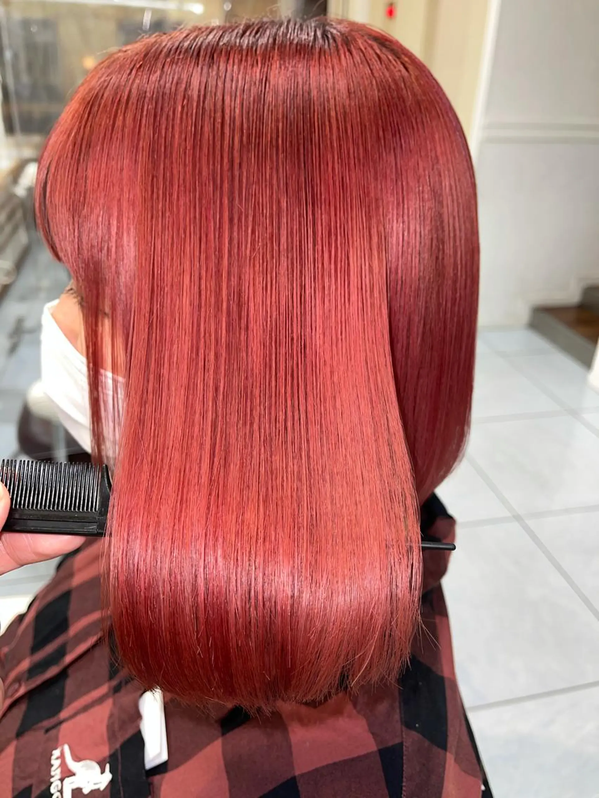 ミディアム カラー パーマ ブリーチ 髪質改善 縮毛矯正 カット ヘアカラー 縮毛矯正 髪質改善/縮毛矯正 /ブリーチ矯正/岡部のヘアスタイル