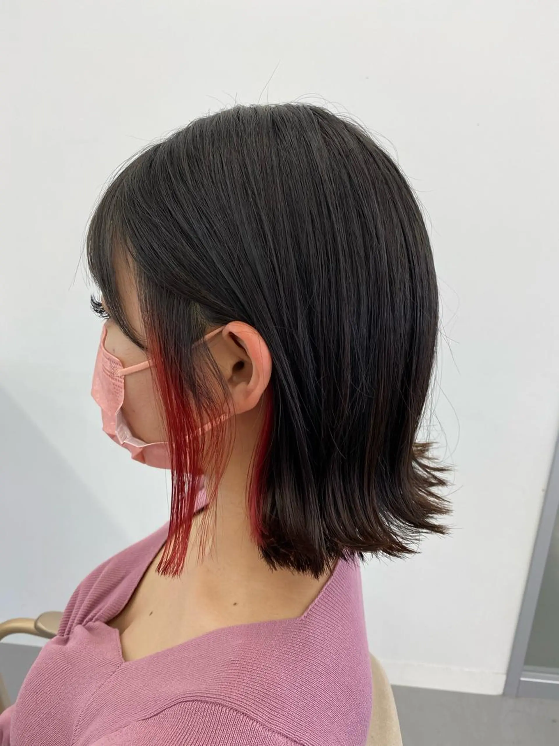 ミディアム カラー ピンクカラー 小岸 竜のヘアスタイル