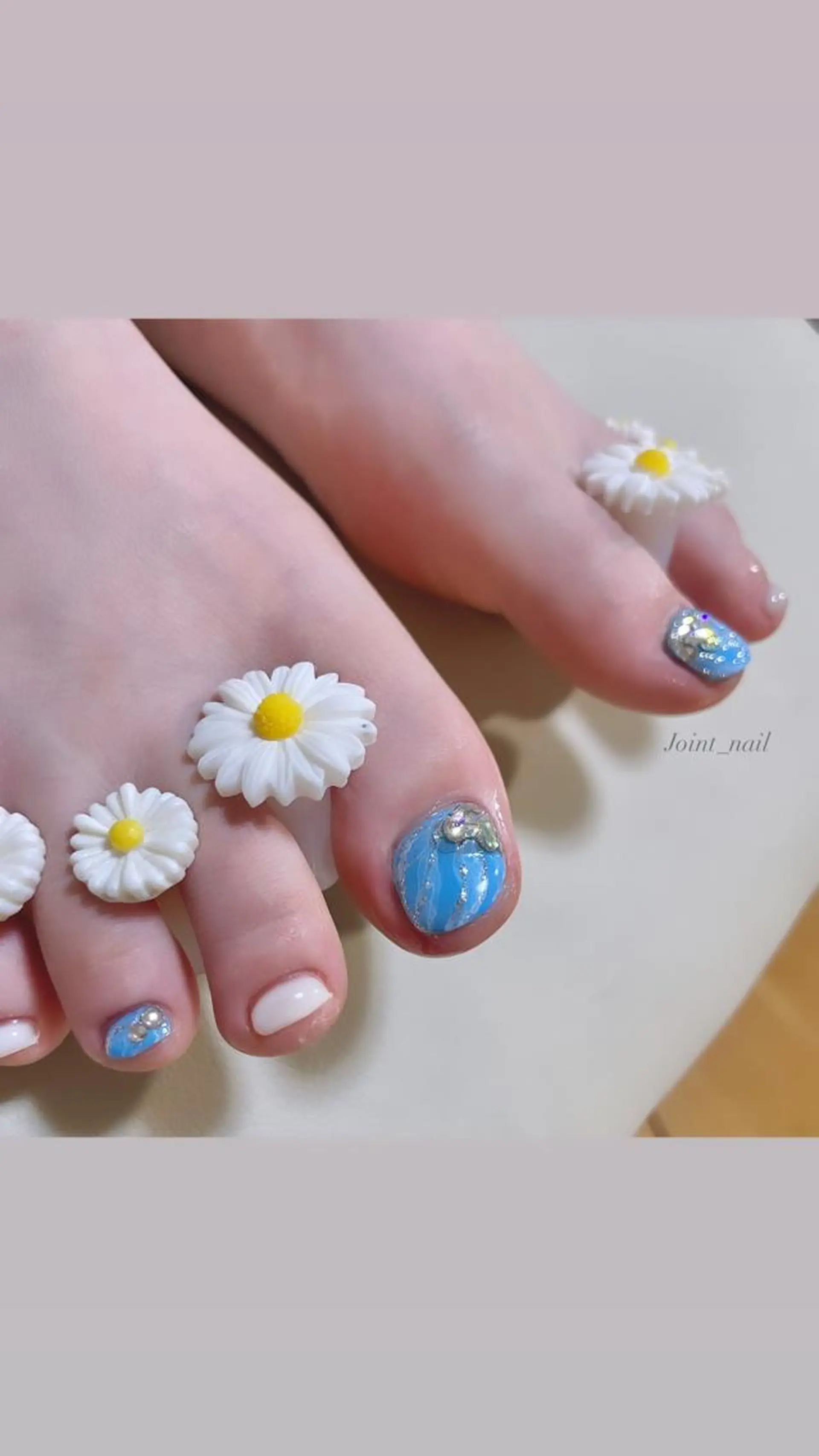 ネイル ブルー 持ち込み Joint_ nailのネイルデザイン