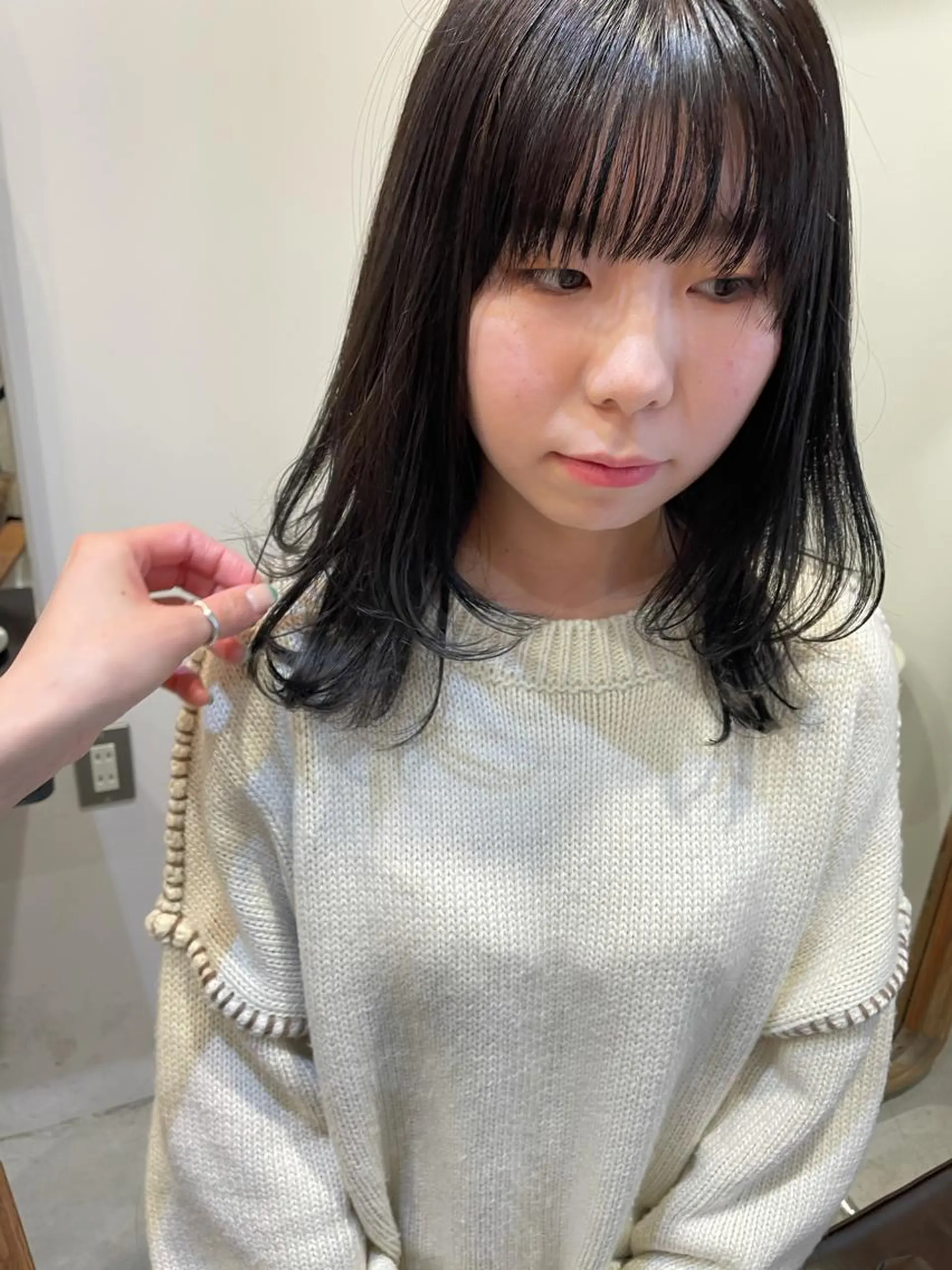 セミロング カラー ラベンダーカラー ラベンダーグレー レイヤーカット カット ヘアカラー トリートメント 中目黒🌼 🌼ハナのヘアスタイル