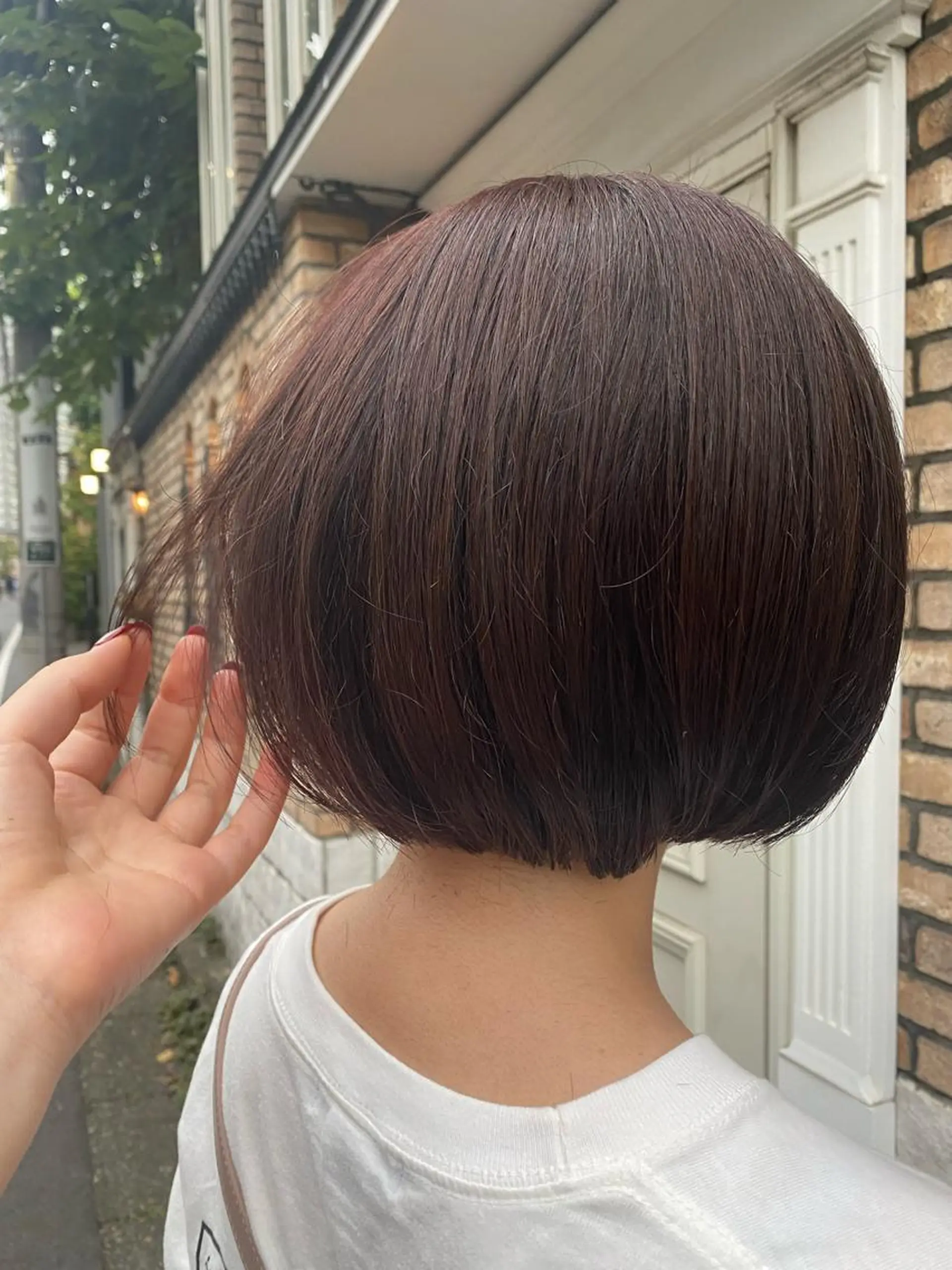 ショート カラー ブラウンカラー ピンクカラー ピンクブラウン ボブ お任せヘア☘️☘️ 及川渚のヘアスタイル