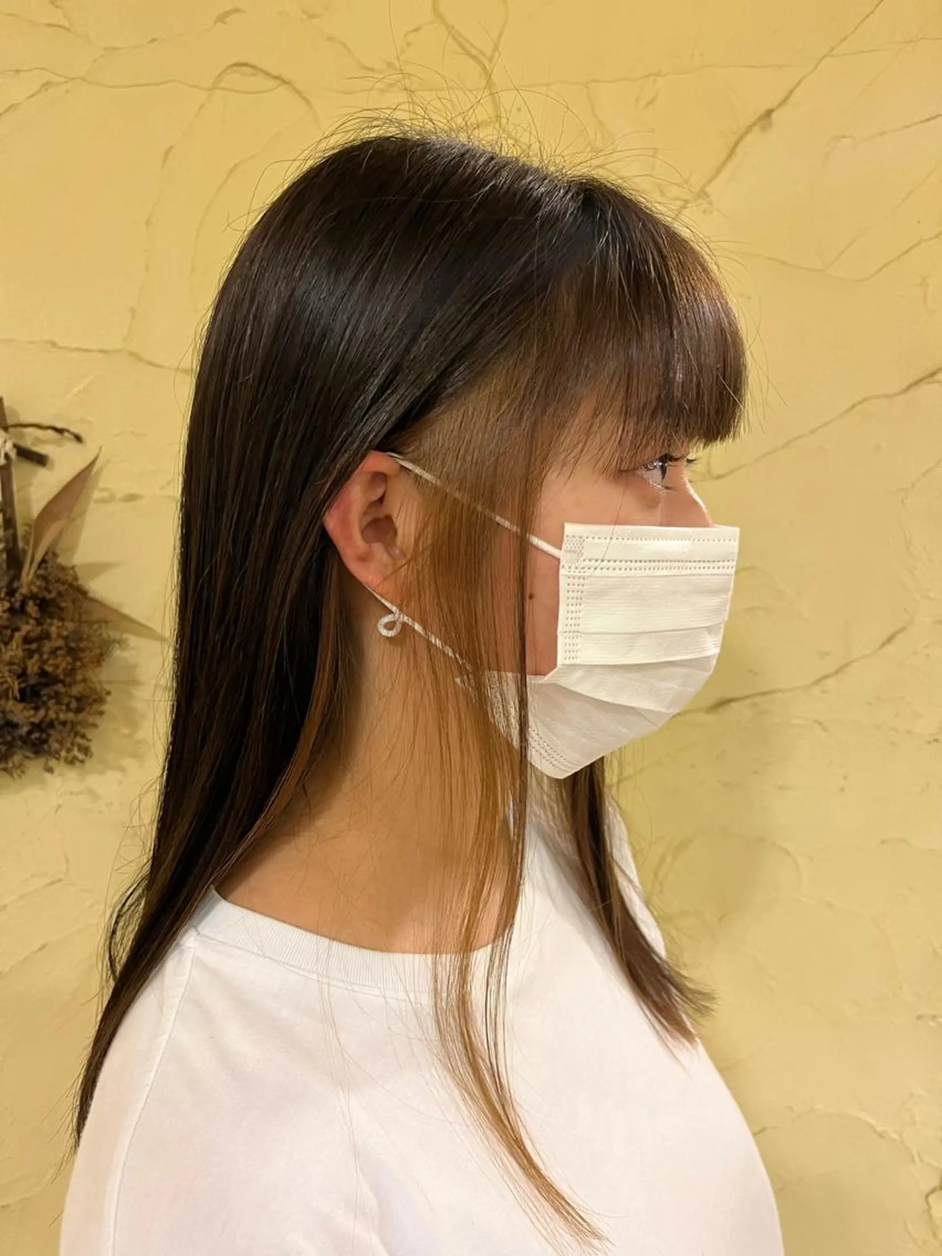 ロング カット ヘアカラー トリートメント 柘植 雅大のヘアスタイル