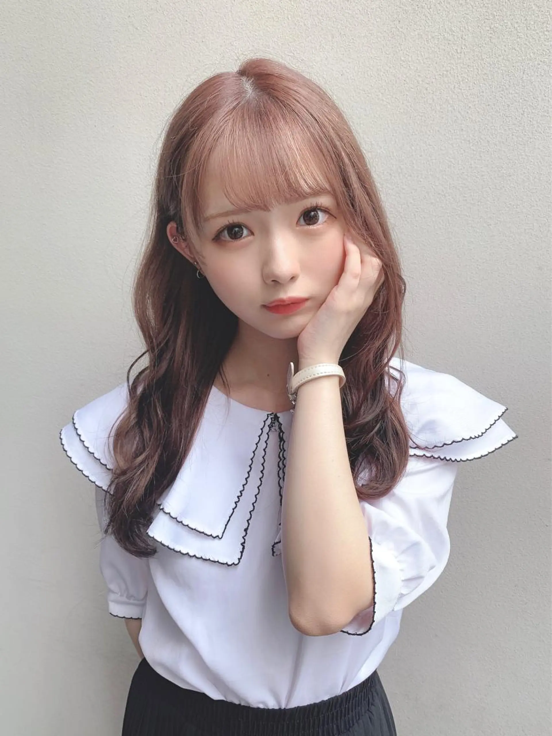 セミロング カラー ベージュカラー ラベンダーカラー ラベンダーベージュ ヘアカラー トリートメント 矢野 晃平のヘアスタイル