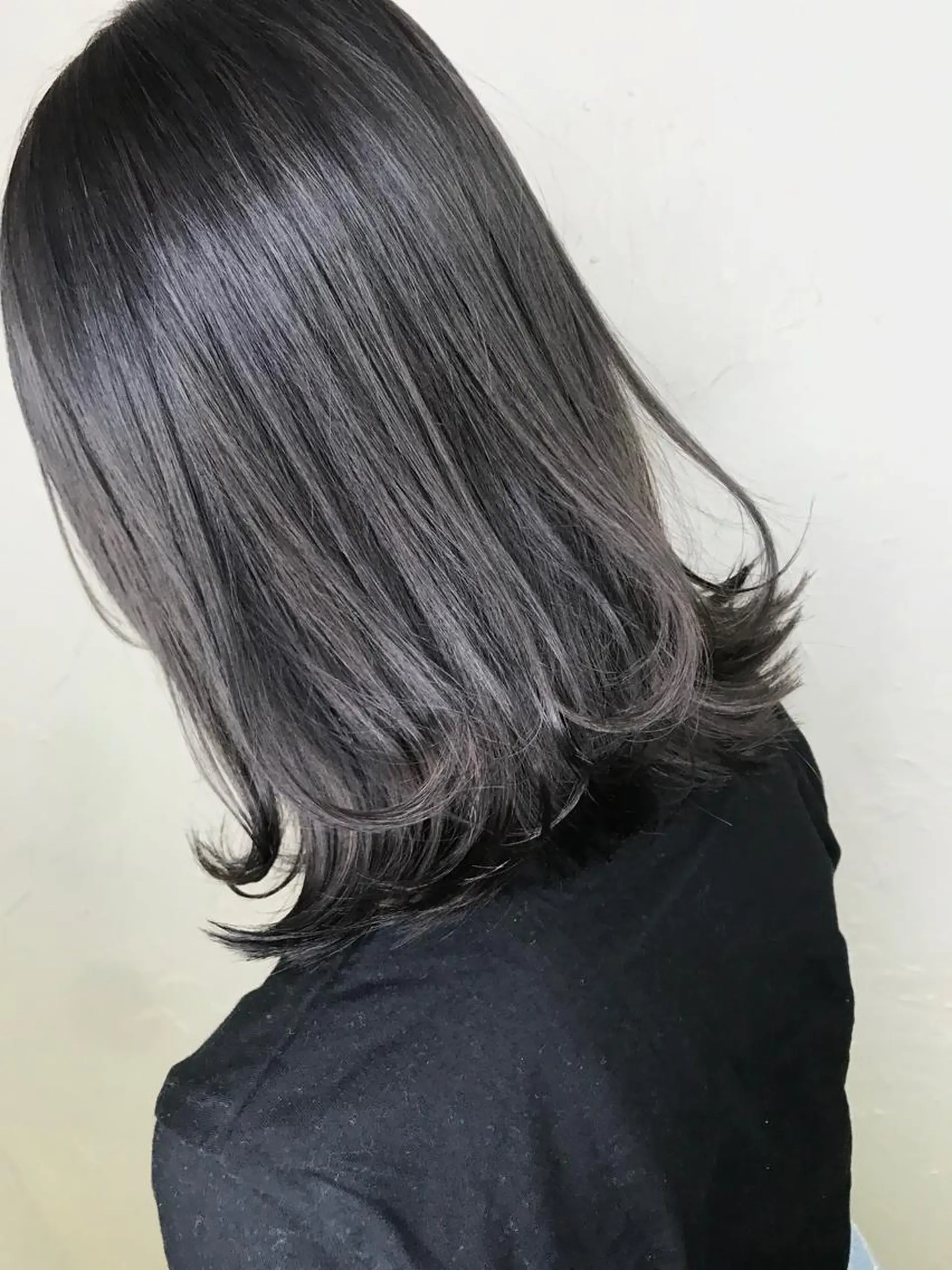 ミディアム カラー グレージュ 盛れる顔周りカット ♥️韓国ヘア"ちぇるのヘアスタイル