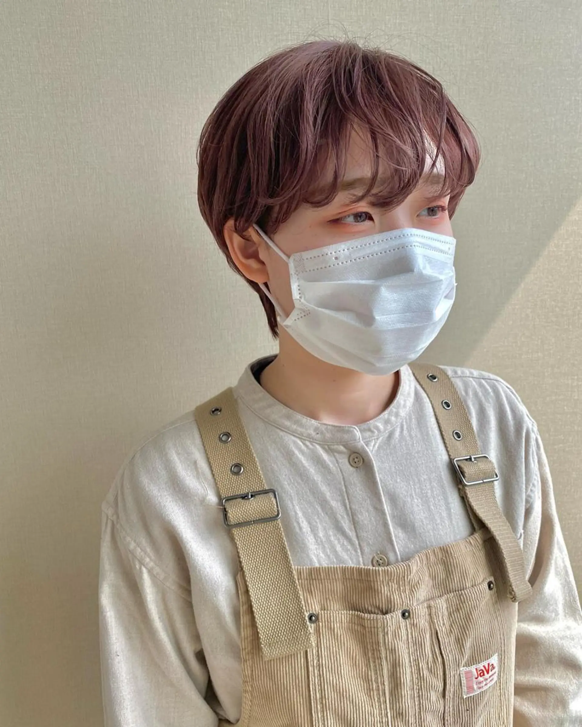 ショート カラー パーマ メンズ キッズ マツエク・マツパ ベージュカラー ピンクカラー ピンクベージュ カラーマツエク 山本 銘子のヘアスタイル