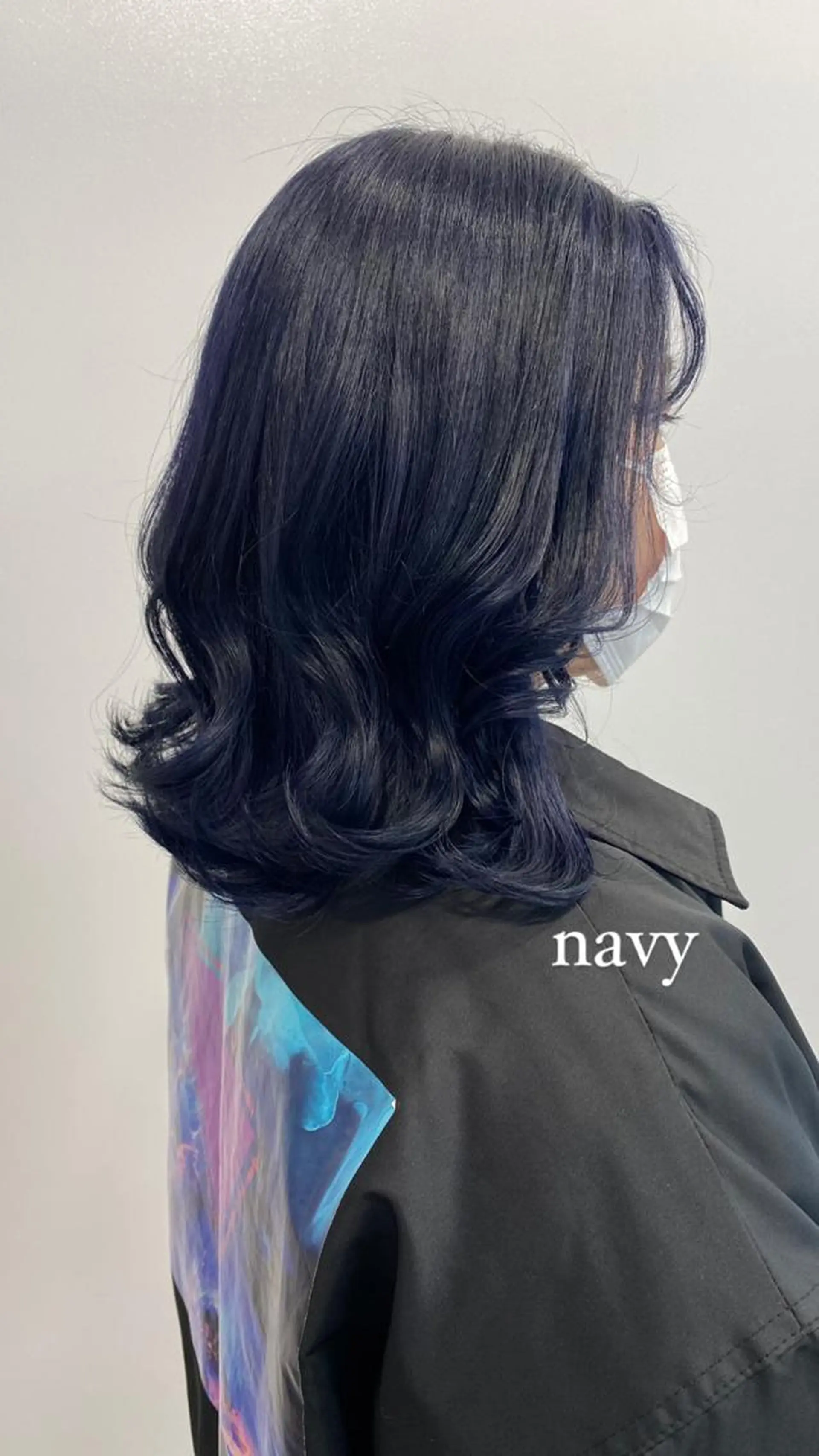 セミロング カラー ブリーチ ブルーカラー ラベンダーカラー ネイビーカラー レイヤー/ハイトーン 🧸SENAのヘアスタイル