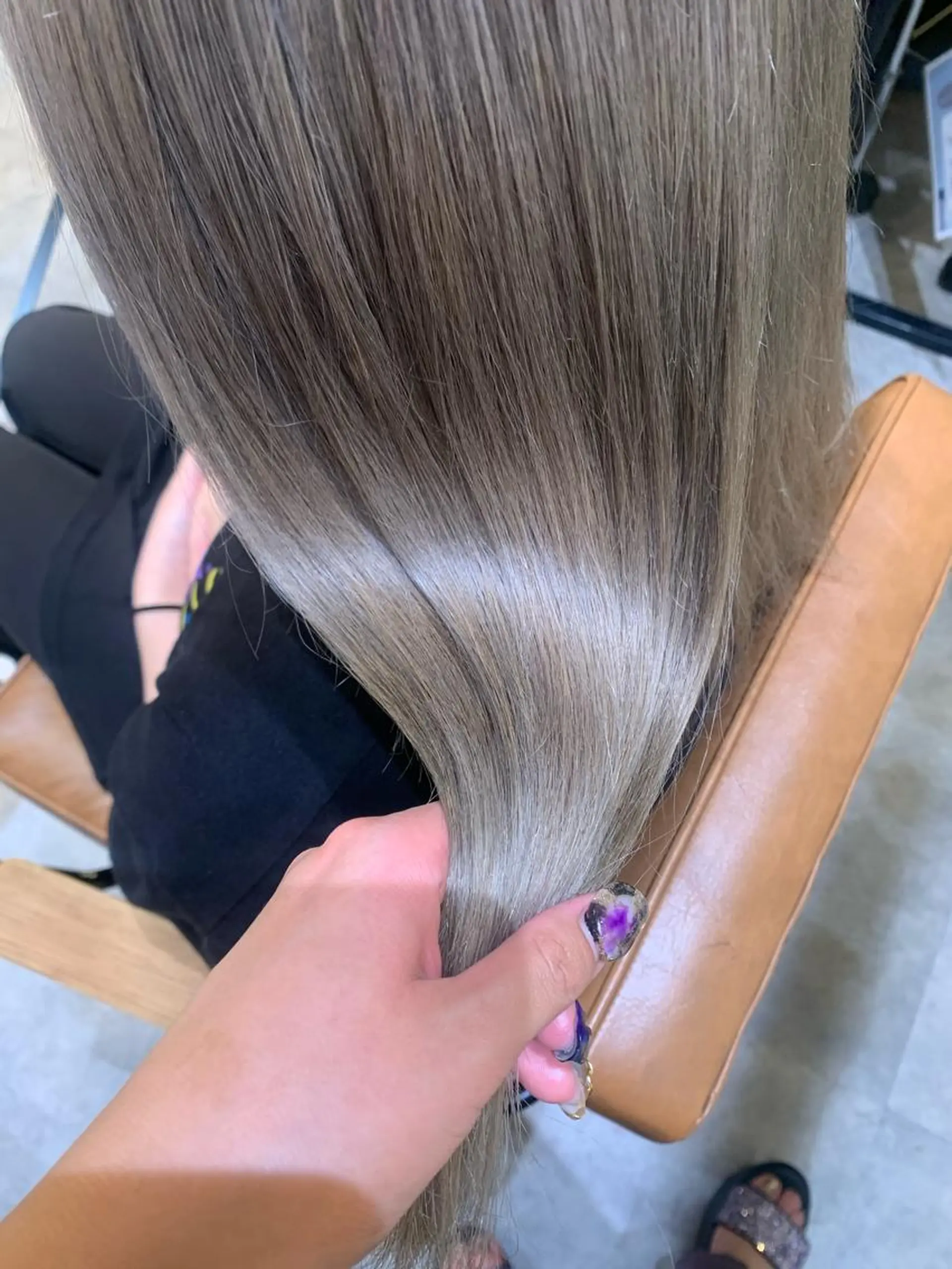 セミロング カット ヘアカラー トリートメント 水田 希のヘアスタイル