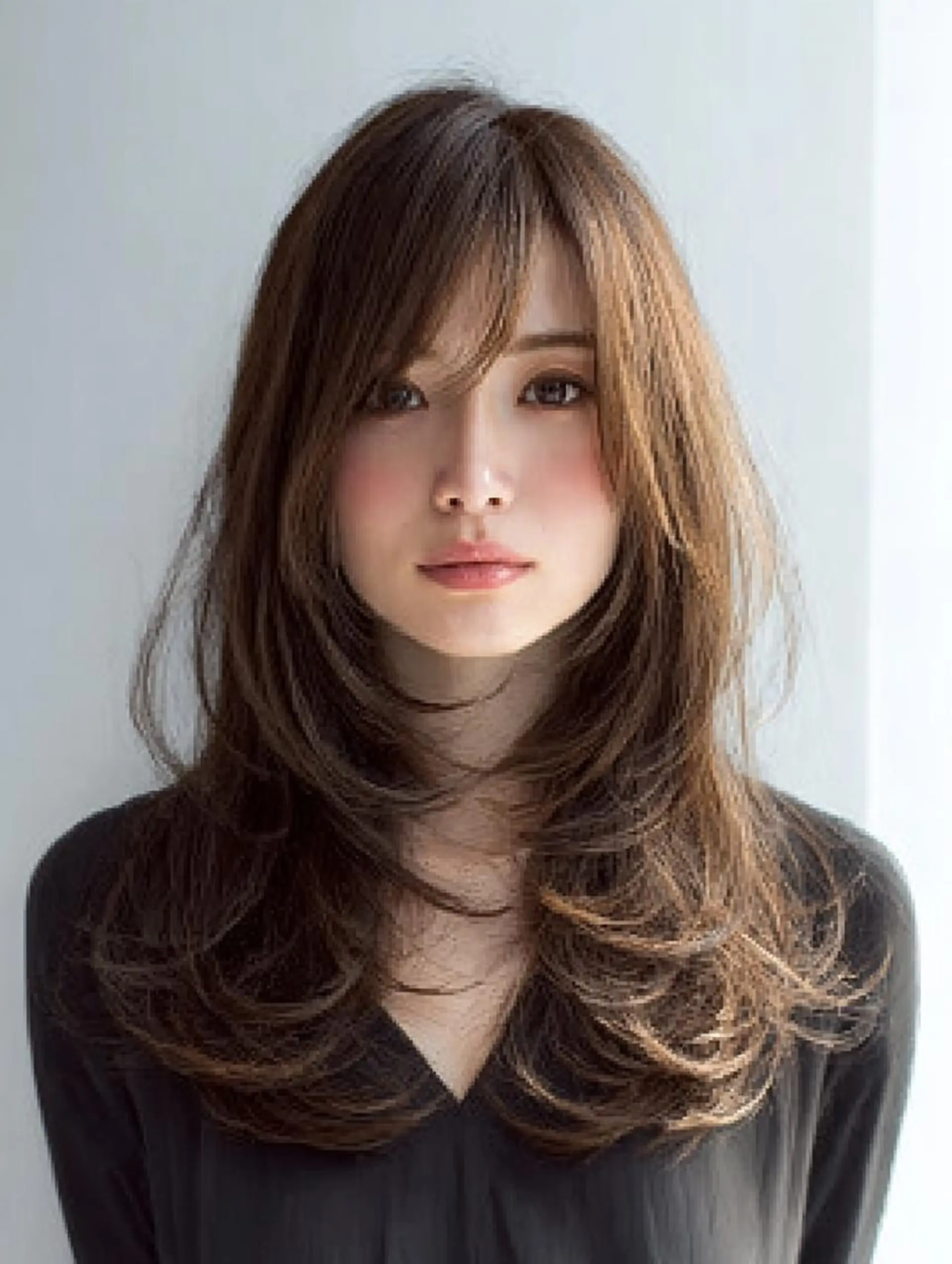 セミロング ハッシュカット 髪質改善 レイヤーカット 縮毛矯正 トリートメント カット ヘアカラー トリートメント 生艶髪＆レイヤー🔔 渋谷お薦めNo.1✨のヘアスタイル