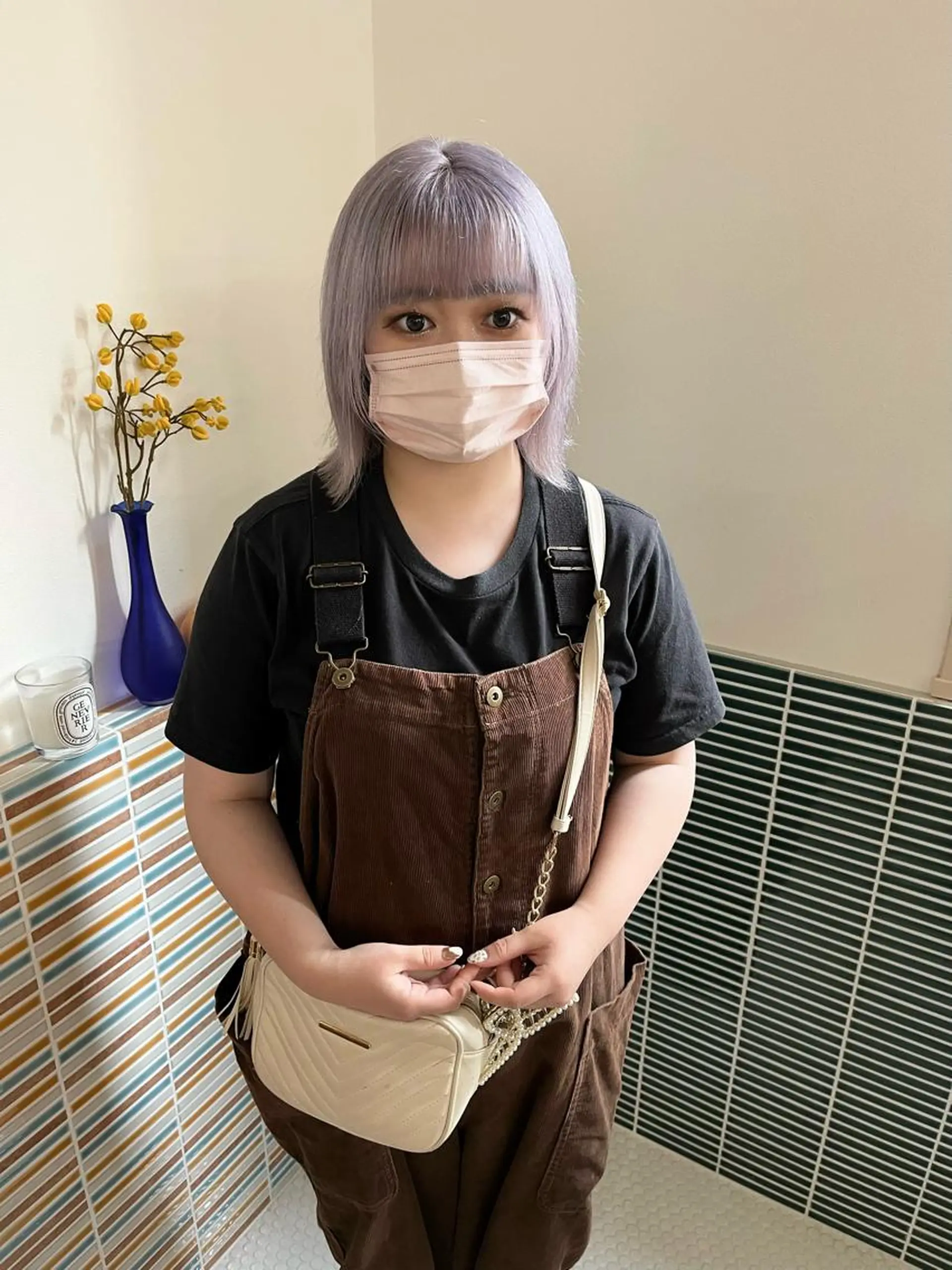 ミディアム カラー ブリーチ ヘアカラー トリートメント 🩷ハイトーン透明感 レイヤー🩷ユリカのヘアスタイル