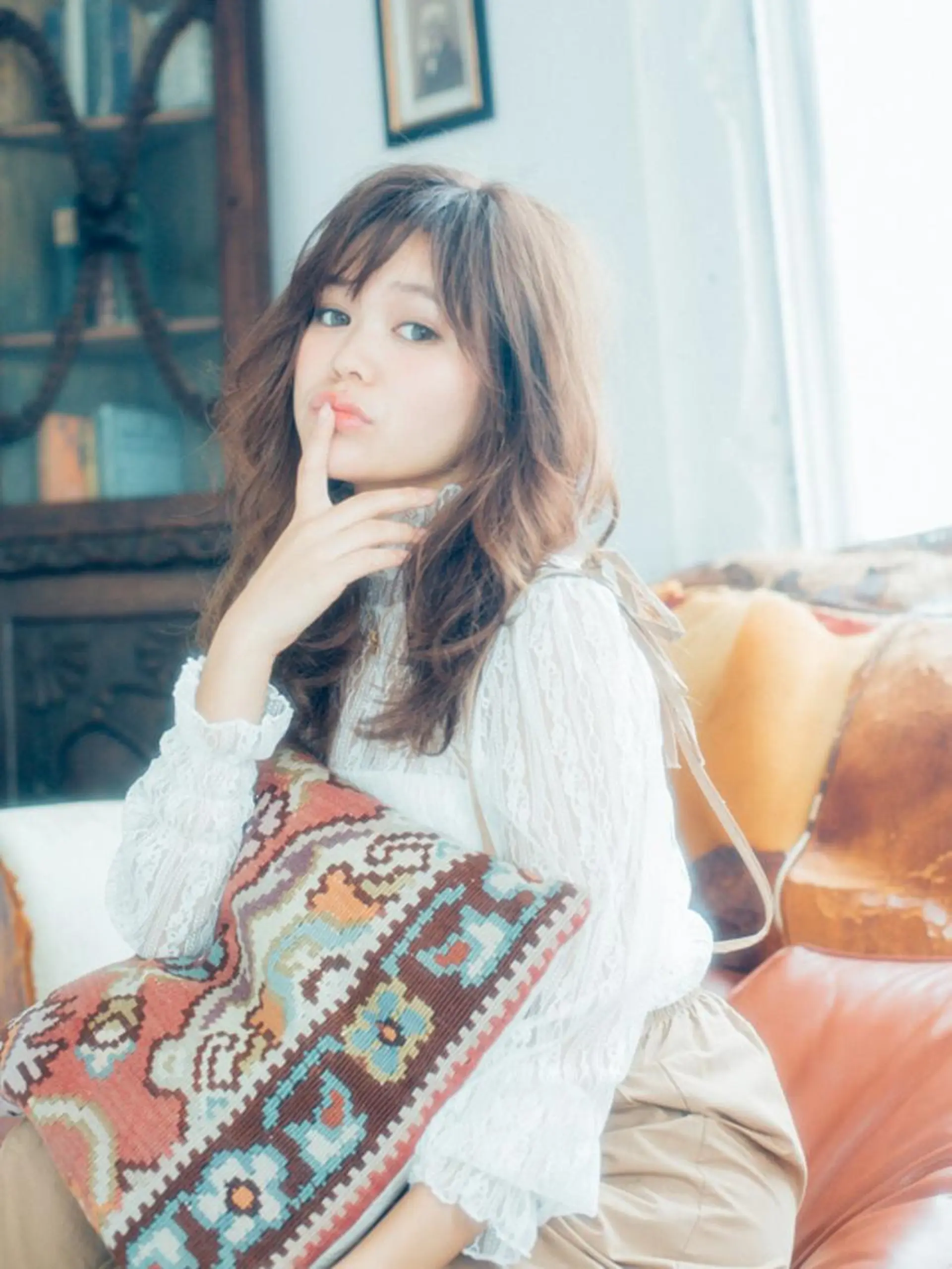 セミロング カラー パーマ 【公式】amble luxe池袋東口🩷のヘアスタイル