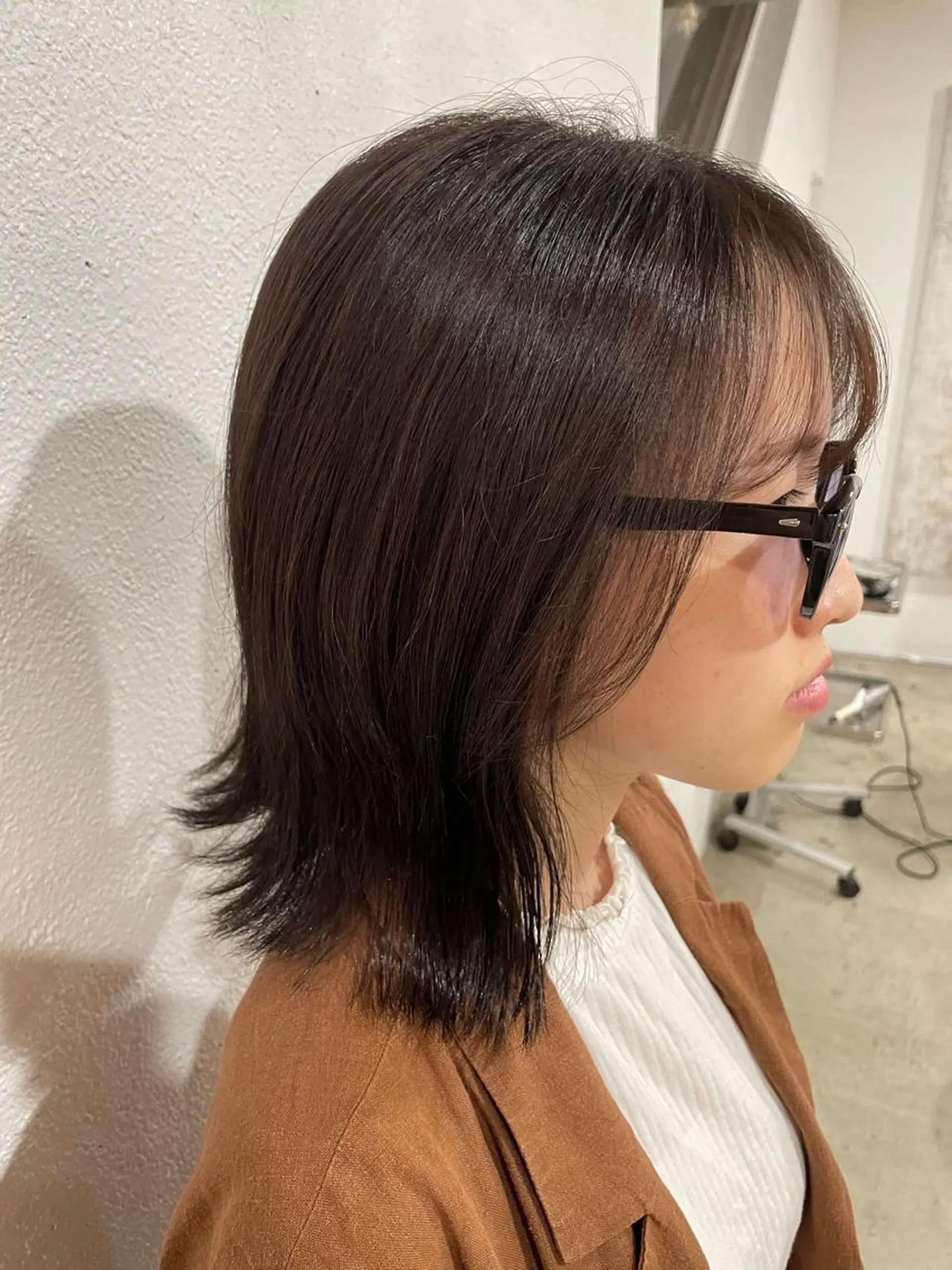 ミディアム カラー グレージュ 【お洒落パーマ】 Elme　肥塚康汰郎のヘアスタイル