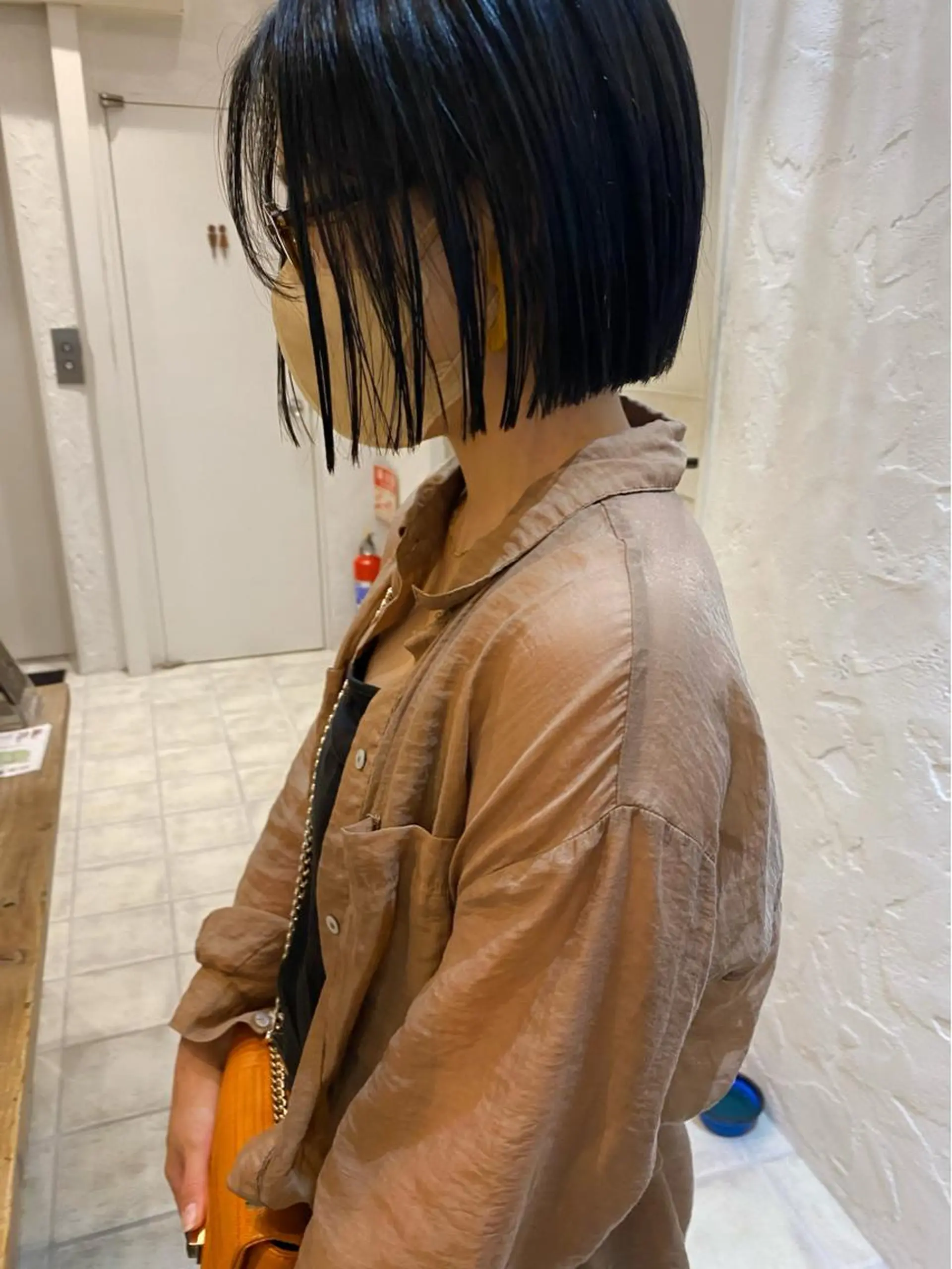 ショート カラー 黒髪 ブルーカラー ブルーブラック ボブ 🌟アレンジが似合う カラー🌟Rumiのヘアスタイル