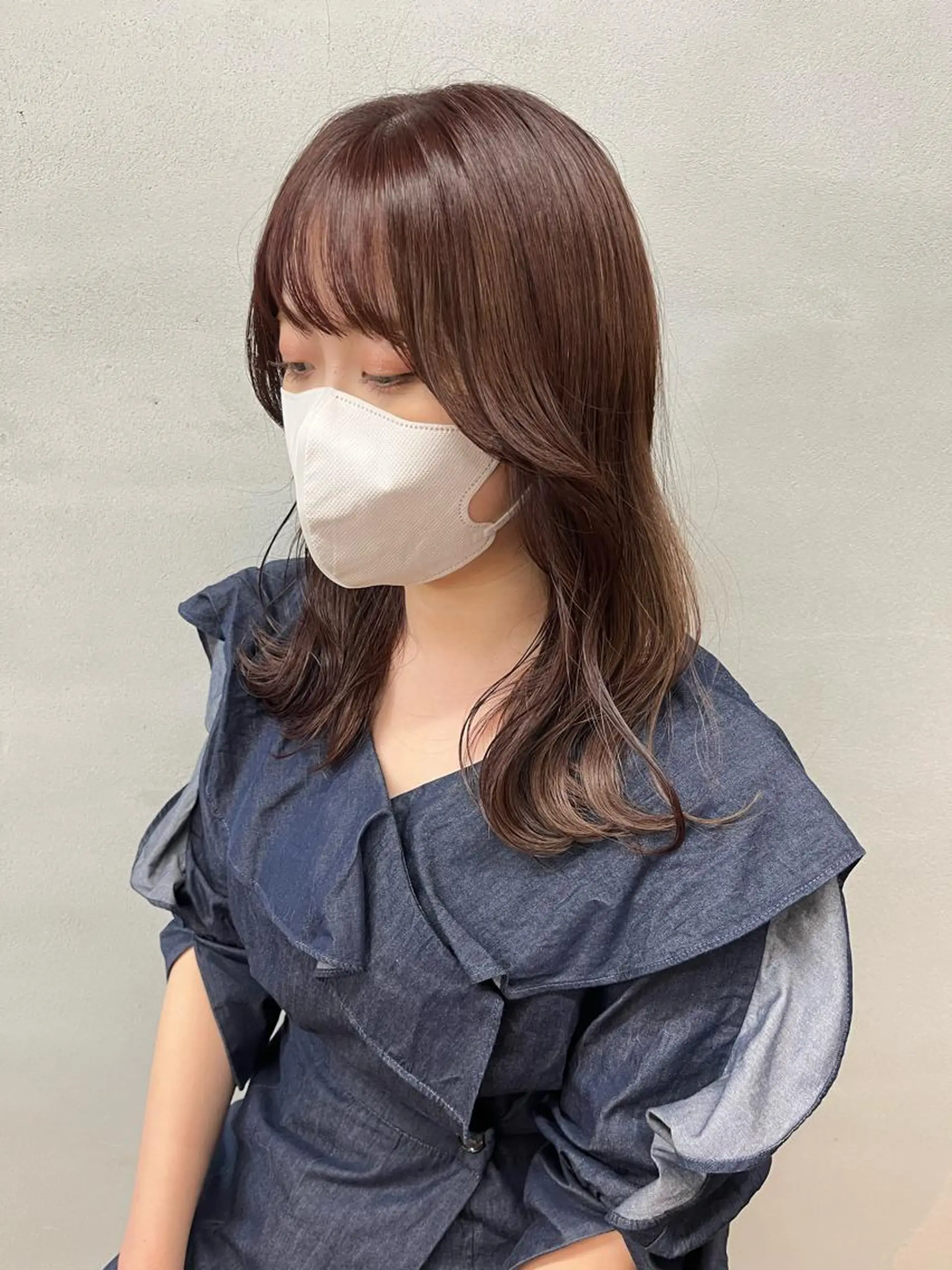 ミディアム カラー ベージュカラー ラベンダーカラー ラベンダーベージュ カット ヘアカラー 女性リピ90%🍨 🩷佐藤みずきのヘアスタイル