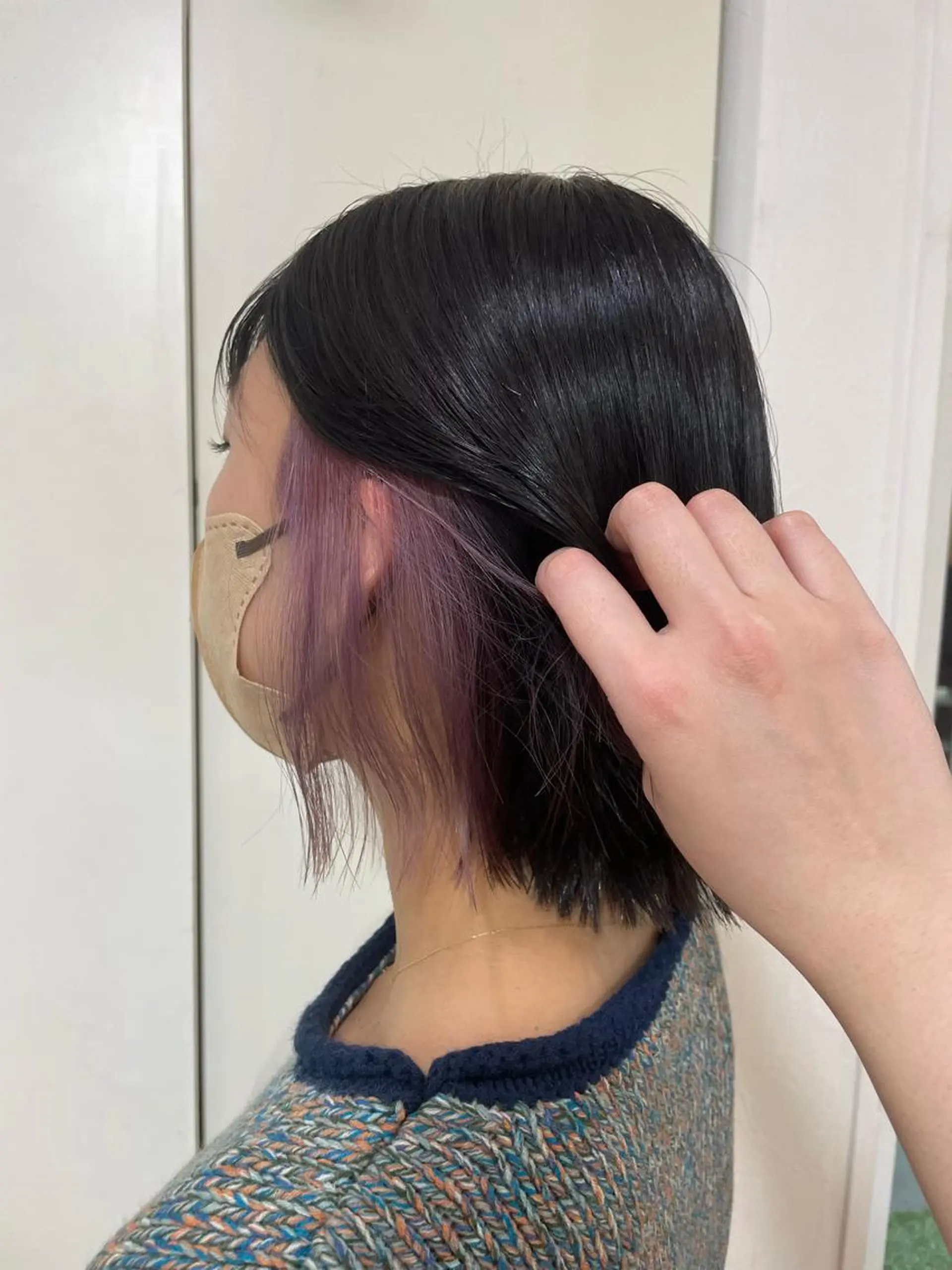 ショート カラー インナーカラー ピンクカラー ピンクパープル パープルカラー ヘアカラー 🦋透明感 艶カラー Rie🦋のヘアスタイル