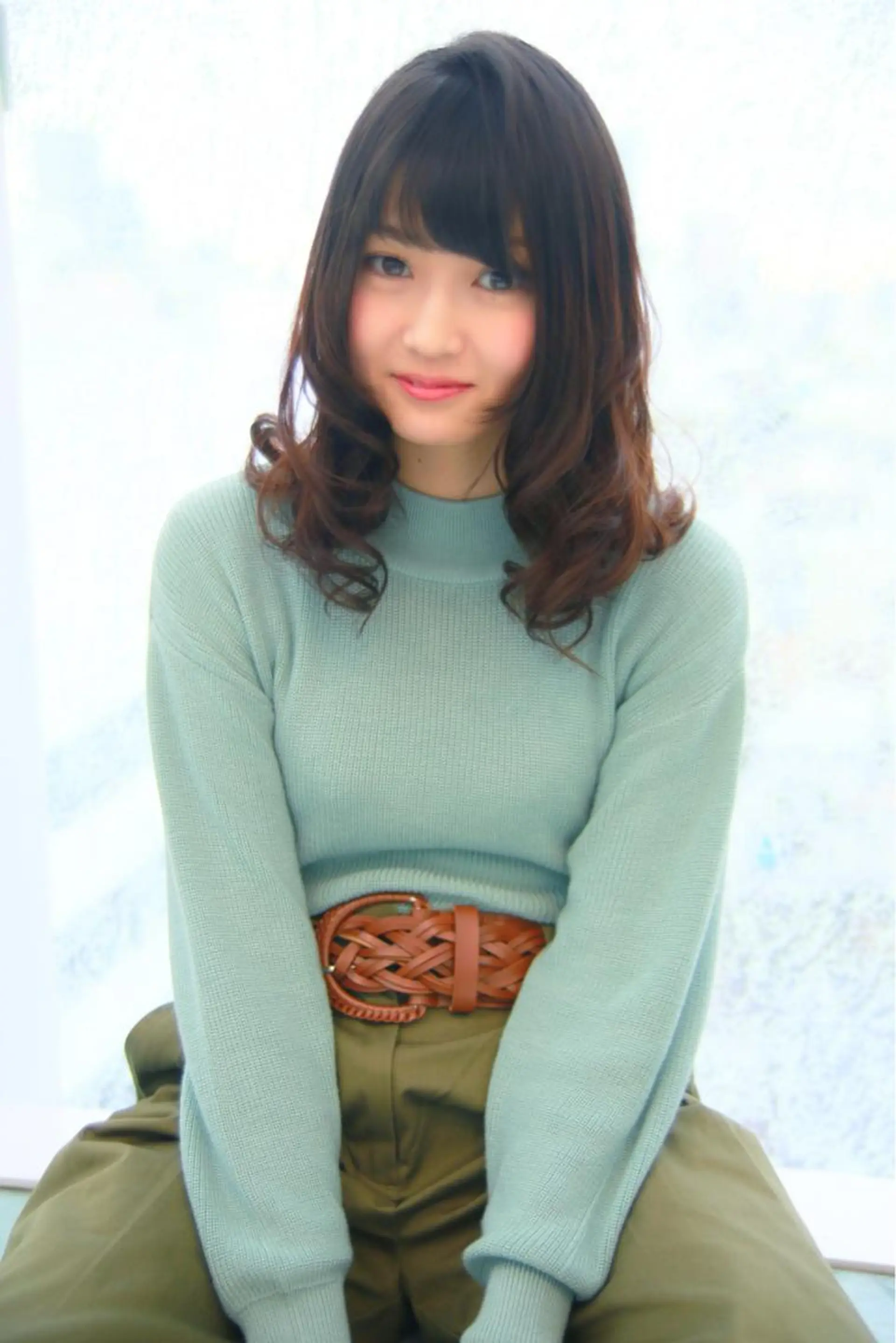 ミディアム セミロング ロング カラー パーマ Re:ta Hair 飯田淳平のヘアスタイル