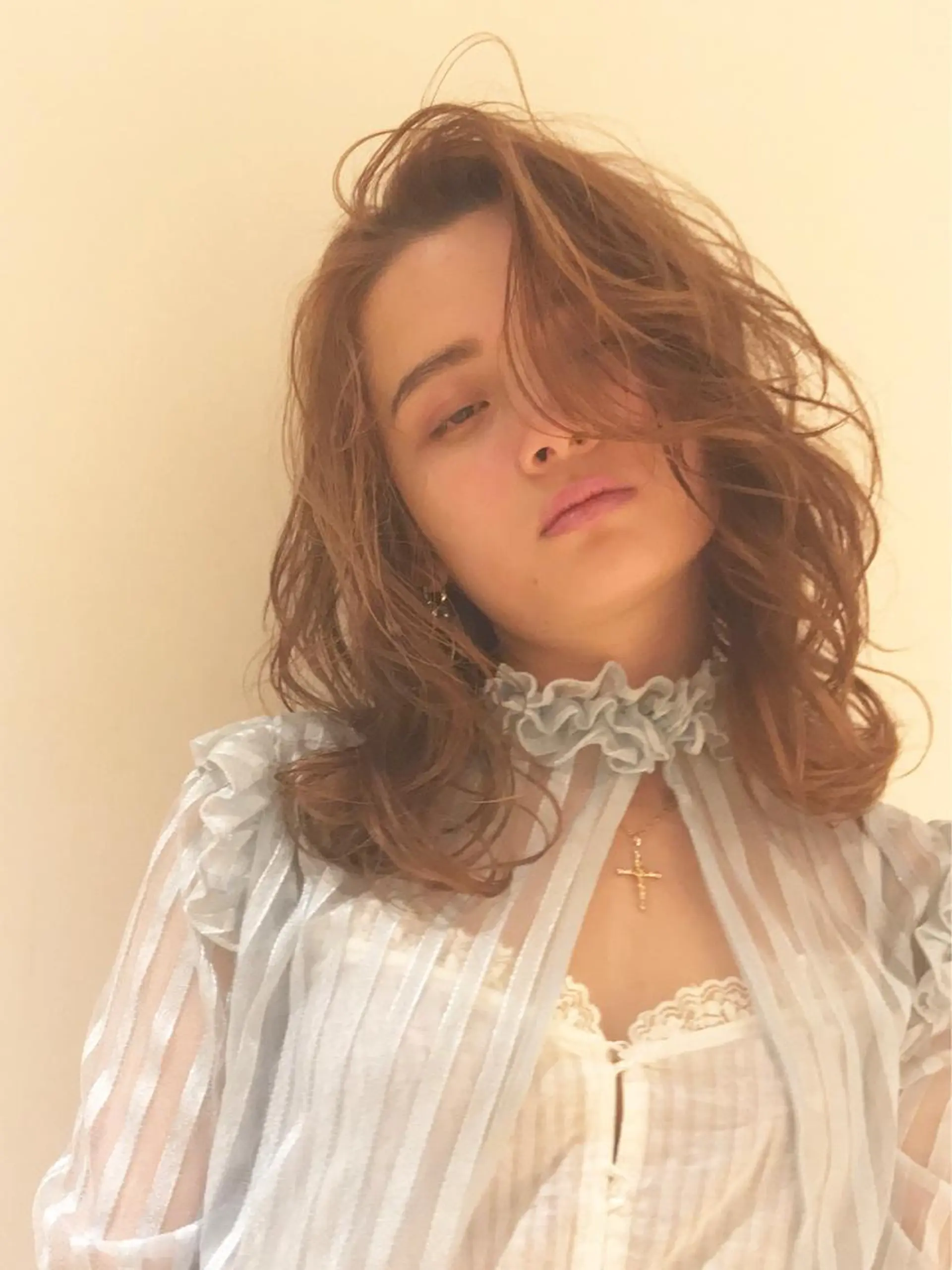 セミロング カラー ブラウンカラー チョコレートブラウン 艶髪/モテヘア🎀 MIHOのヘアスタイル