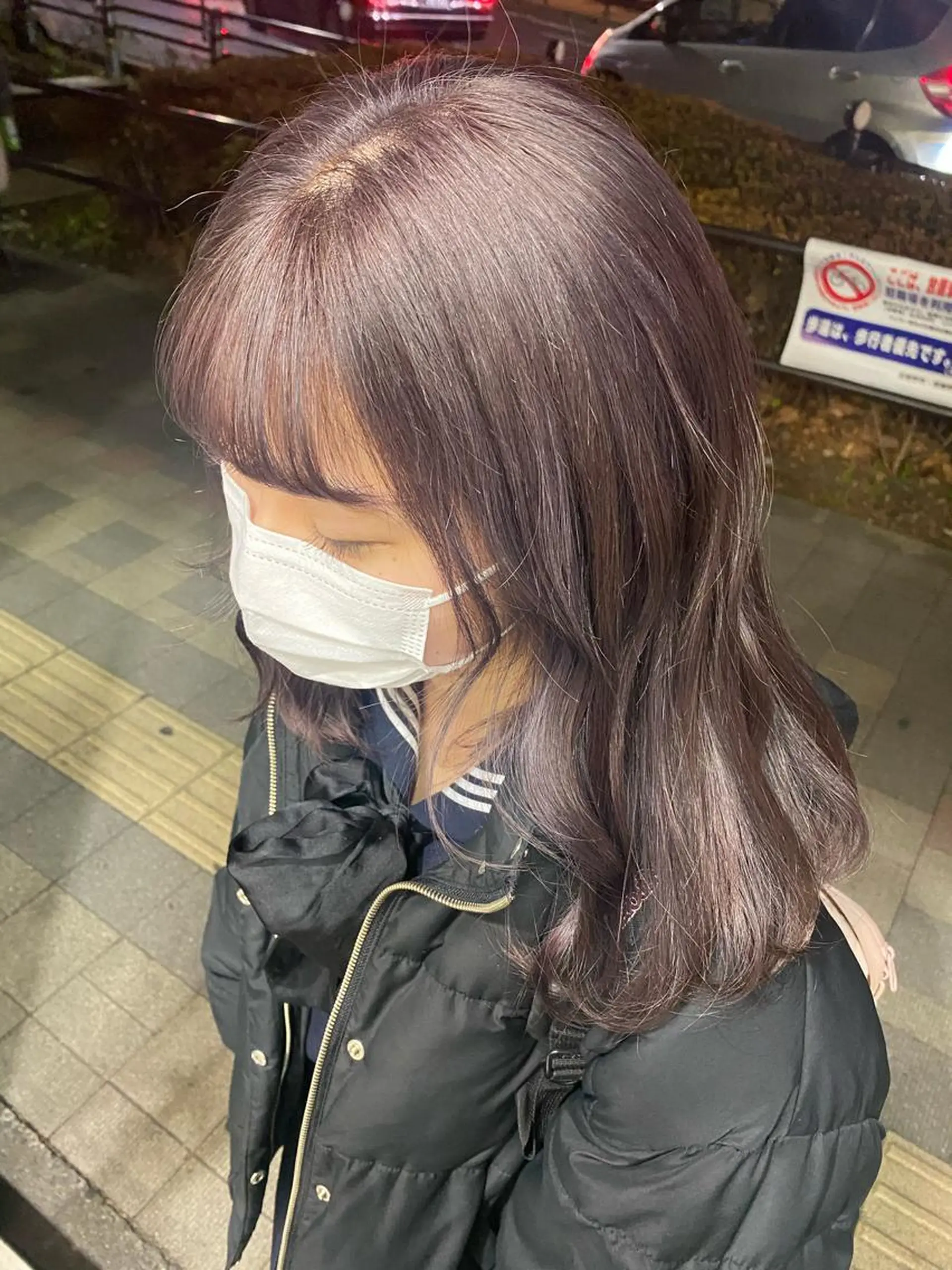 セミロング カラー ヘアアレンジ TSUNA 🌙 Lim 五反田のマツエク・マツパデザイン