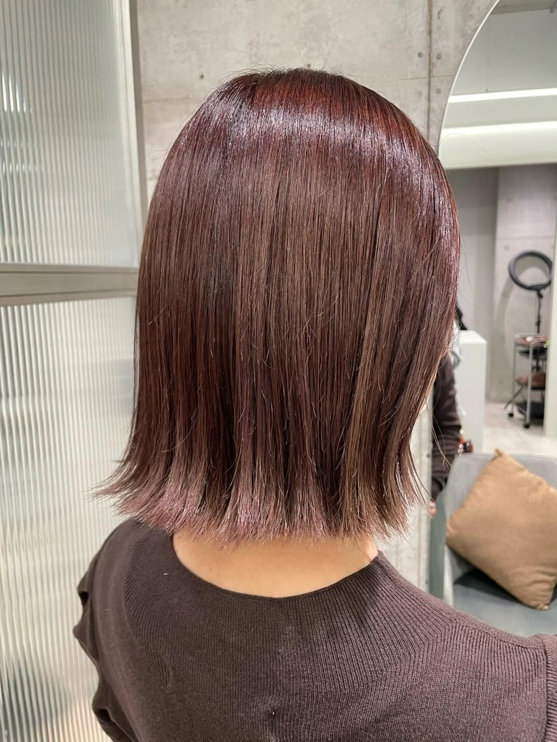 ショート カラー ベージュカラー ブリーチ 透明感カラー グレージュ ラベンダーカラー 藤本 夢のヘアスタイル