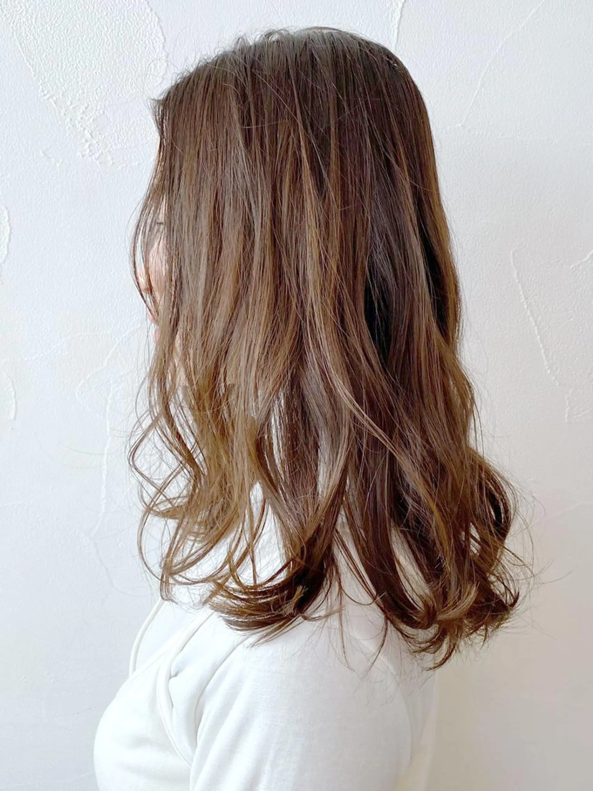 セミロング カラー パーマ ヘアアレンジ ブラウンカラー ITbyALBUM 中野店のヘアスタイル