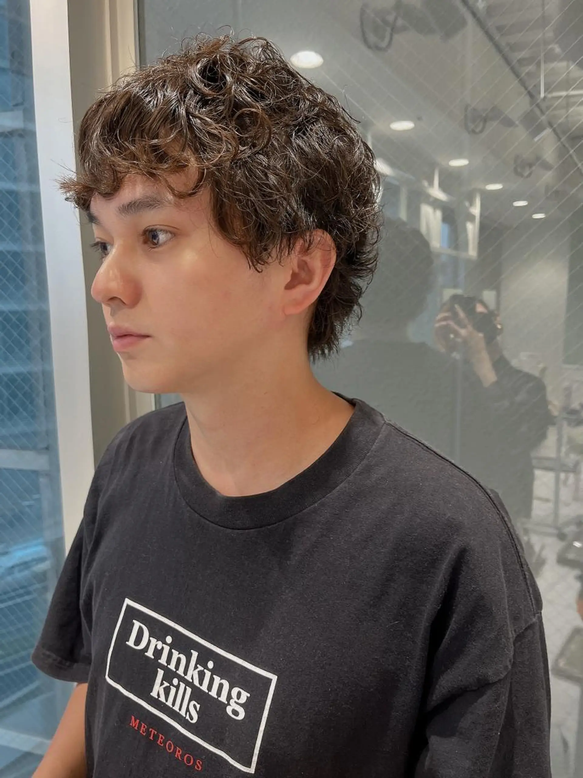 パーマ メンズ ウルフカット/吉村 桃子のヘアスタイル