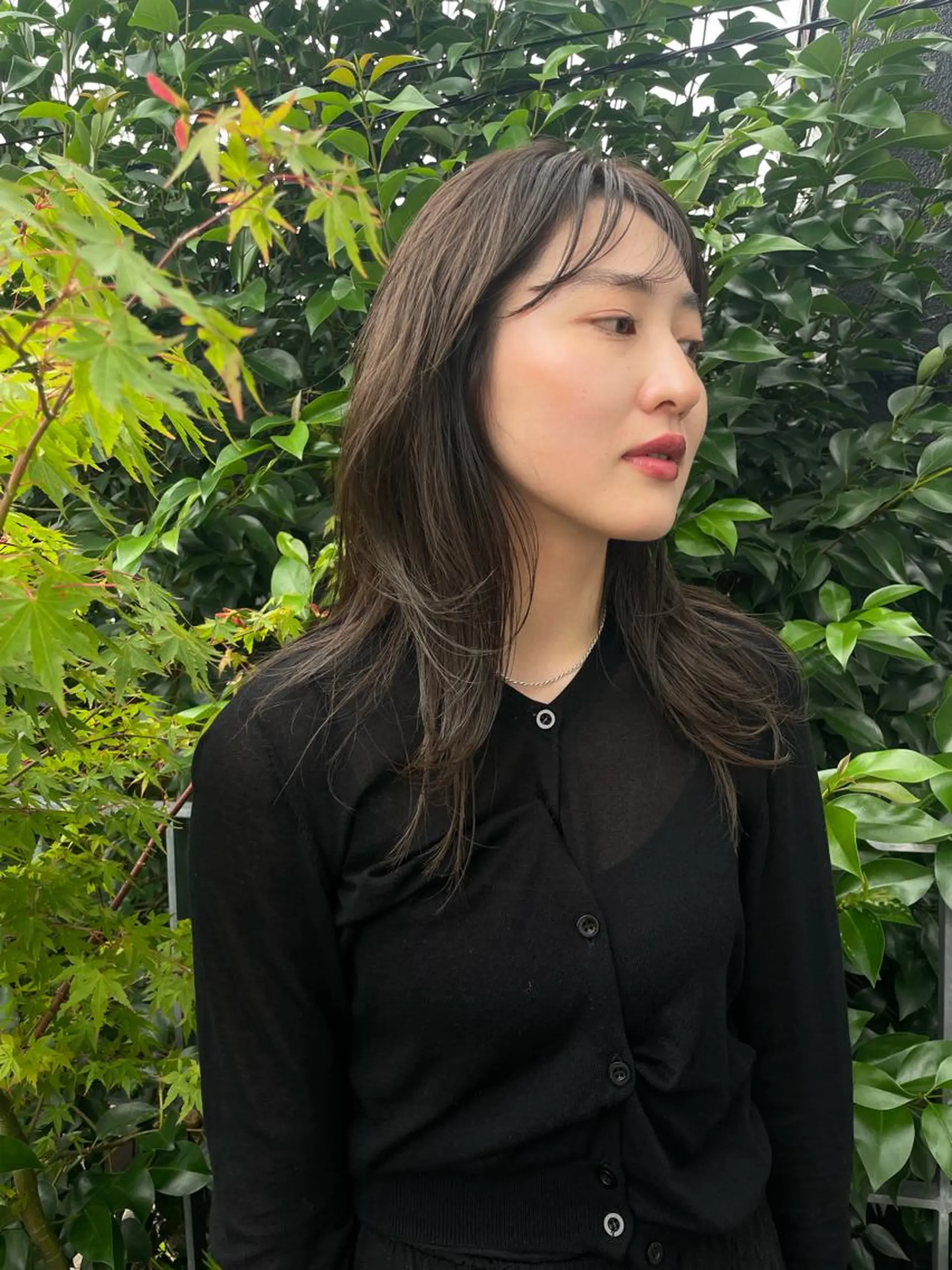 ミディアム カラー カット 佐伯 和佳のヘアスタイル