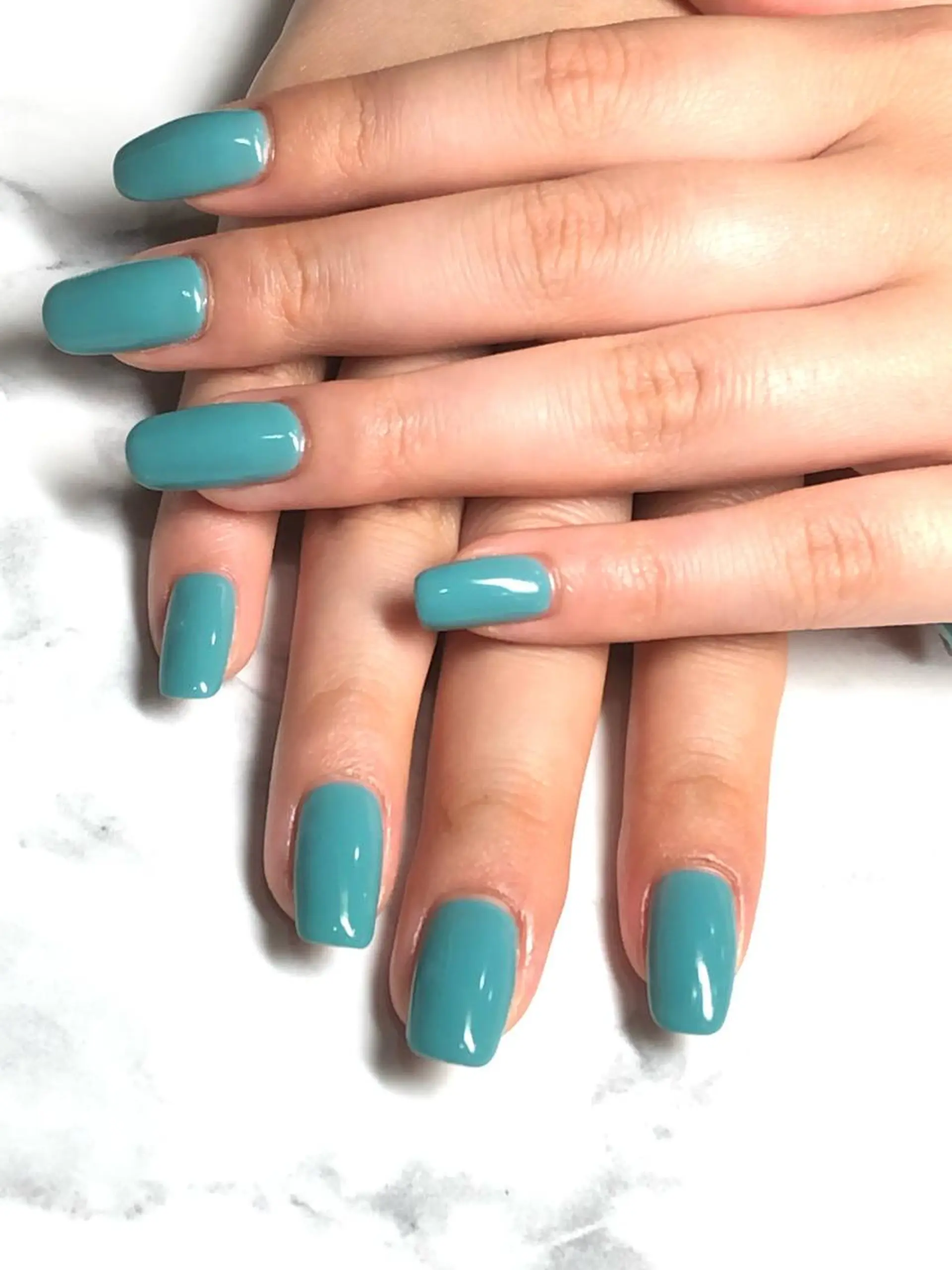 ロング ネイル ワンカラーネイル 🦋Kiyomi. 🦋のネイルデザイン